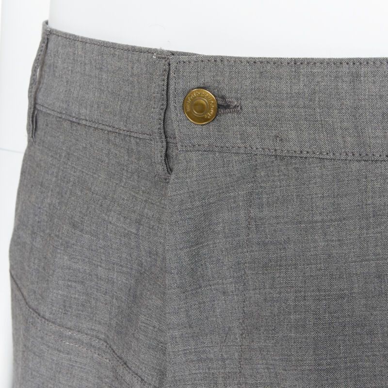 mercibeaucoup MERCIBEAUCOUP grey wool reversed back to front dropped crotch trousers JP3 L Size 27" / US 4 / IT 40 - 8 Thumbnail