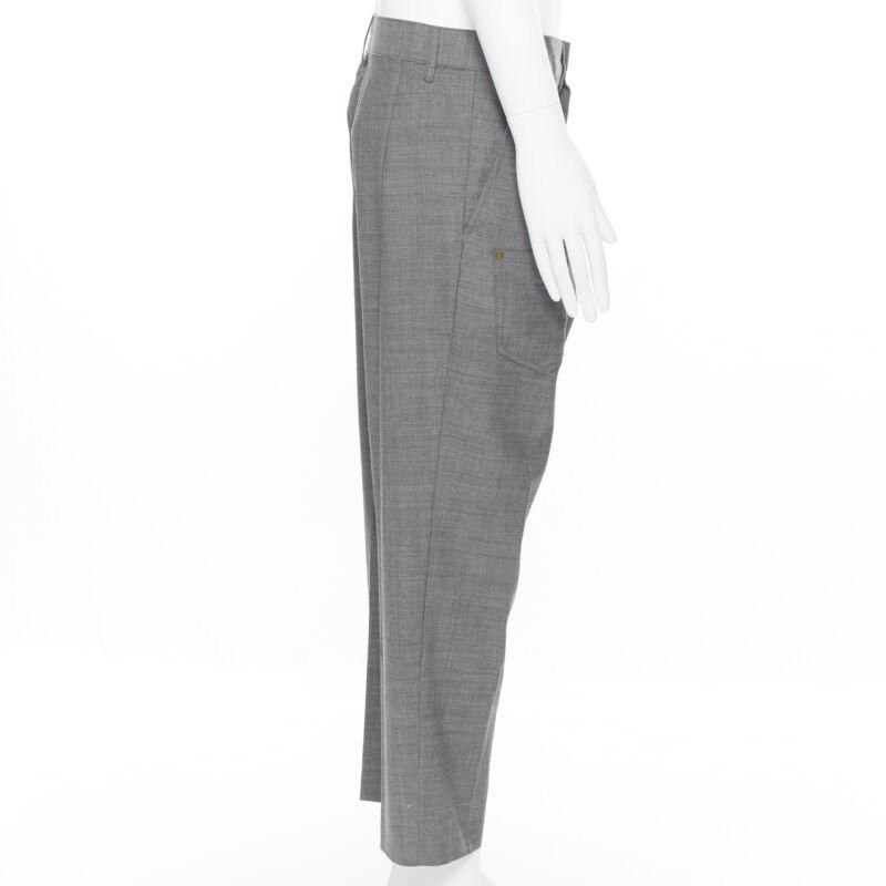 mercibeaucoup MERCIBEAUCOUP grey wool reversed back to front dropped crotch trousers JP3 L Size 27" / US 4 / IT 40 - 5 Thumbnail