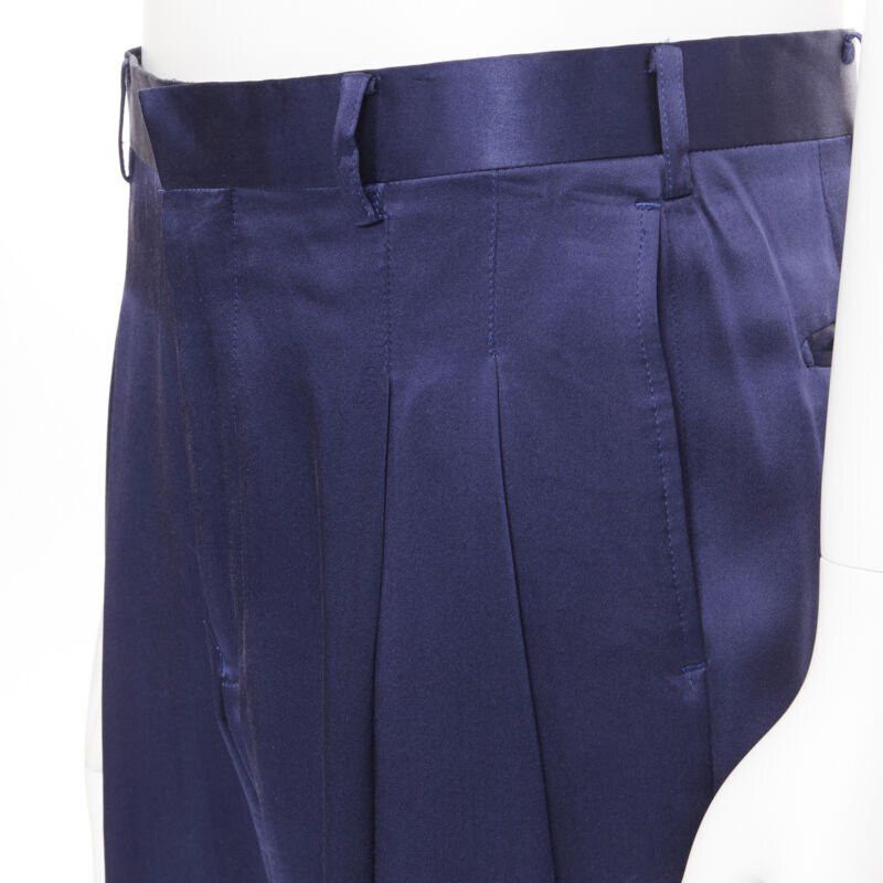 JOHN LAWRENCE SULLIVAN JOHN LAWRENCE SULLIVAN rich royal blue viscose dual pleat trousers pants 30" Size US 30 / EU 46 - 2 Thumbnail