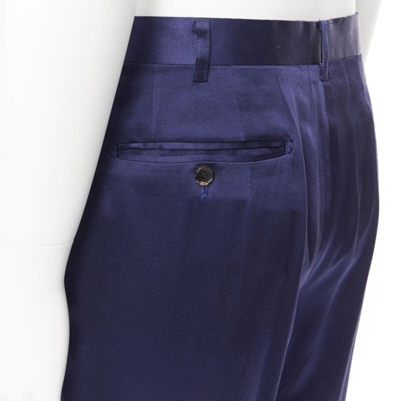 JOHN LAWRENCE SULLIVAN JOHN LAWRENCE SULLIVAN rich royal blue viscose dual pleat trousers pants 30" Size US 30 / EU 46 - 7 Thumbnail