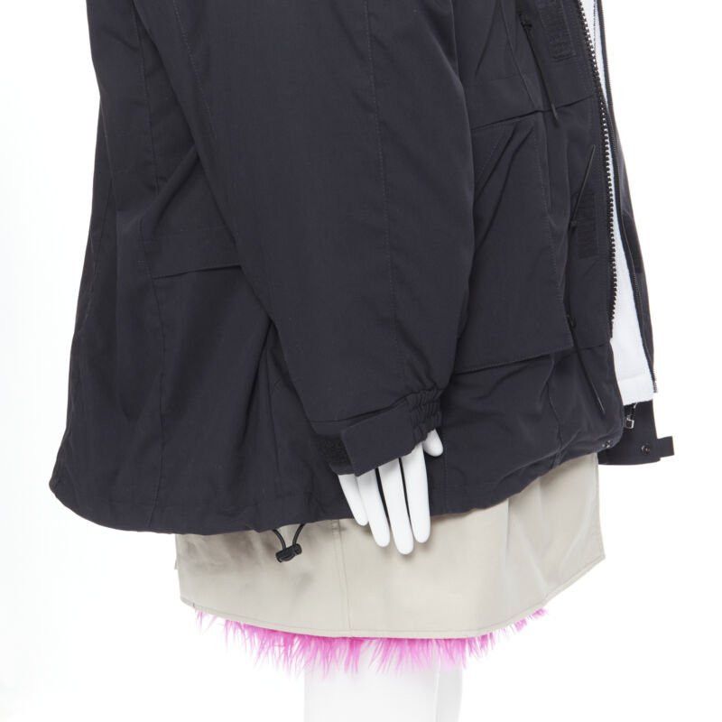 Balenciaga rare BALENCIAGA 2018 Runway Fake Layering 7 layer pink fur lined parka jacket XL Size US L / EU 52-54 / 3 - 9 Thumbnail