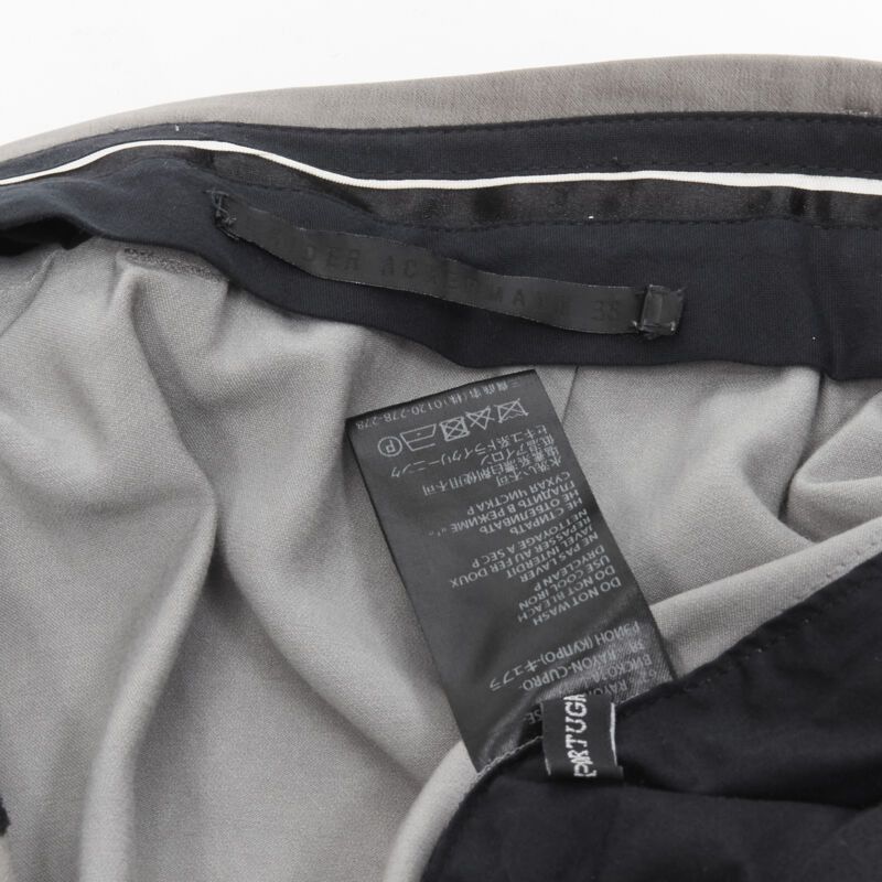 Haider Ackermann HAIDER ACKERMANN grey rayon dusty pink grosgrain cropped trousers FR38 S Size 28" / US 6 / IT 42 - 12 Thumbnail