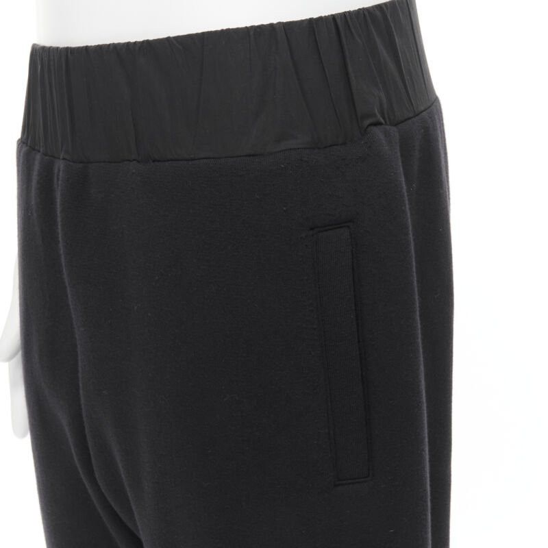 Bottega Veneta BOTTEGA VENETA black cotton waist band heavy cotton wide leg sweat pants IT48 M Size US 30 / EU 46 - 2 Thumbnail