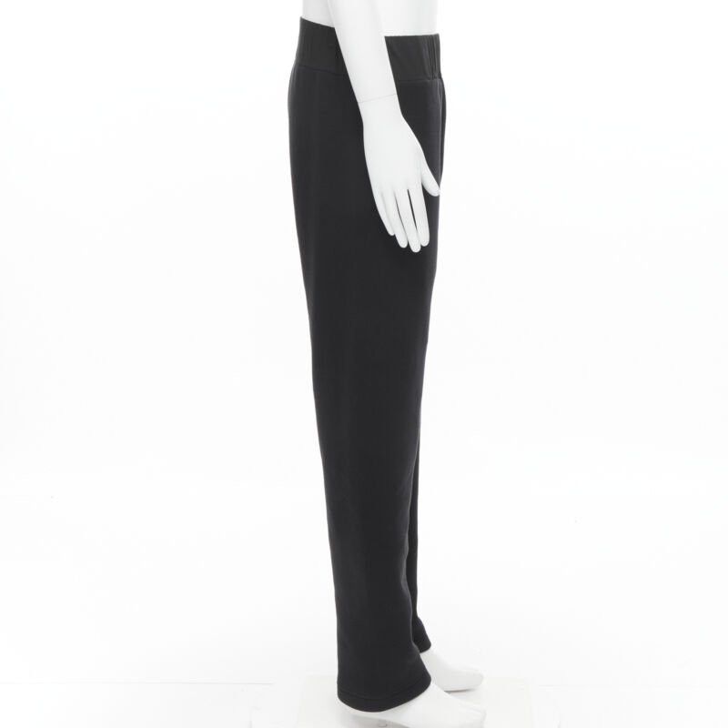 Bottega Veneta BOTTEGA VENETA black cotton waist band heavy cotton wide leg sweat pants IT48 M Size US 30 / EU 46 - 4 Thumbnail