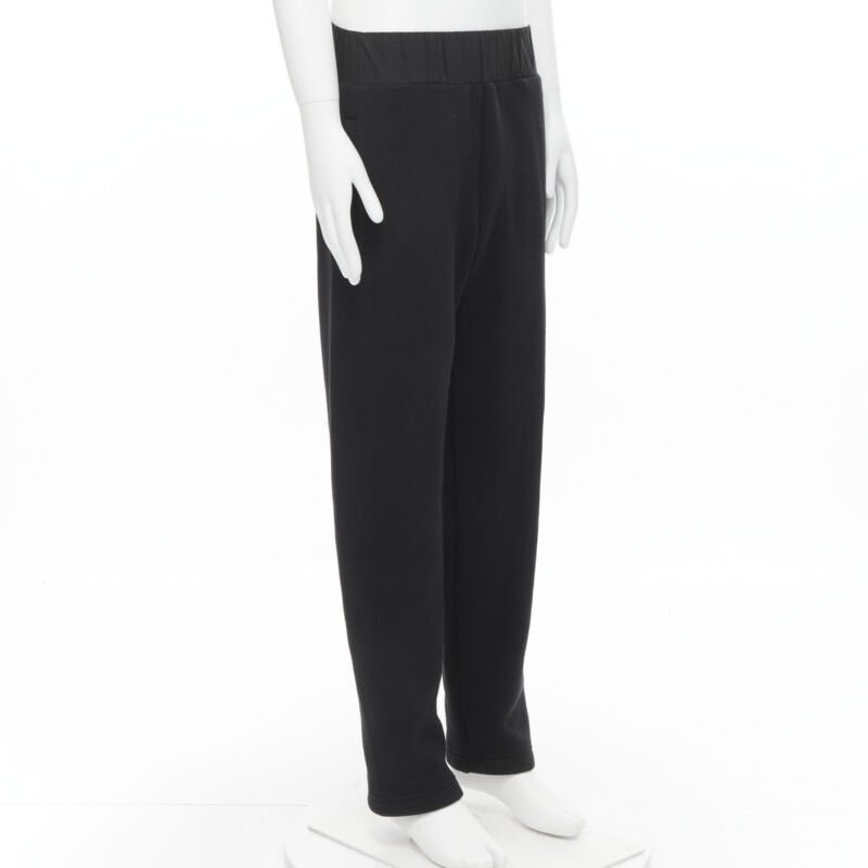 Bottega Veneta BOTTEGA VENETA black cotton waist band heavy cotton wide leg sweat pants IT48 M Size US 30 / EU 46 - 3 Thumbnail
