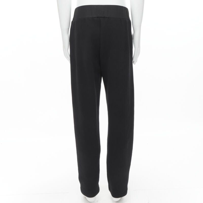 Bottega Veneta BOTTEGA VENETA black cotton waist band heavy cotton wide leg sweat pants IT48 M Size US 30 / EU 46 - 5 Thumbnail