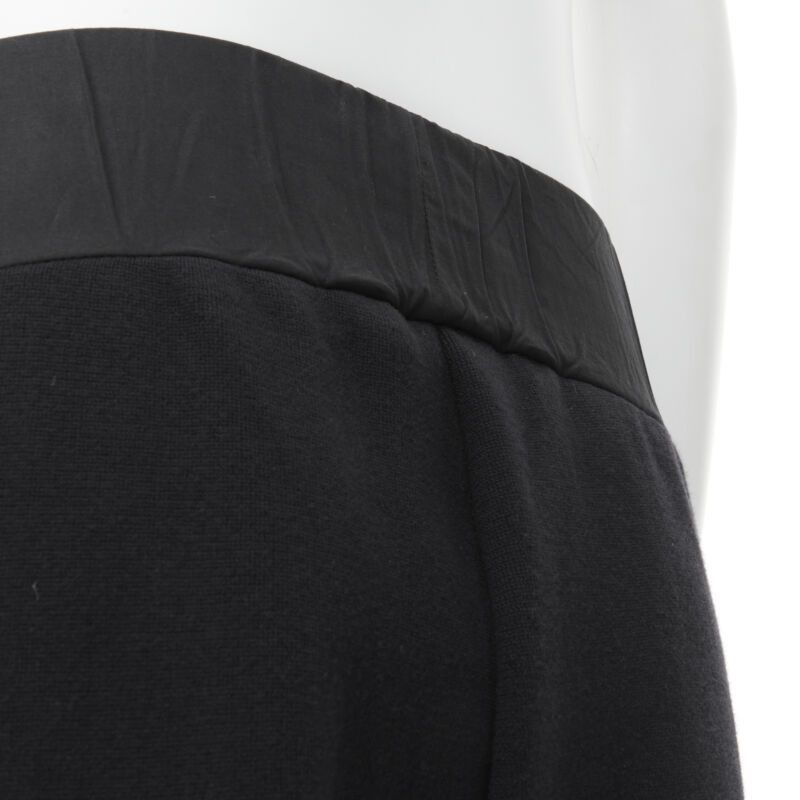Bottega Veneta BOTTEGA VENETA black cotton waist band heavy cotton wide leg sweat pants IT48 M Size US 30 / EU 46 - 7 Thumbnail