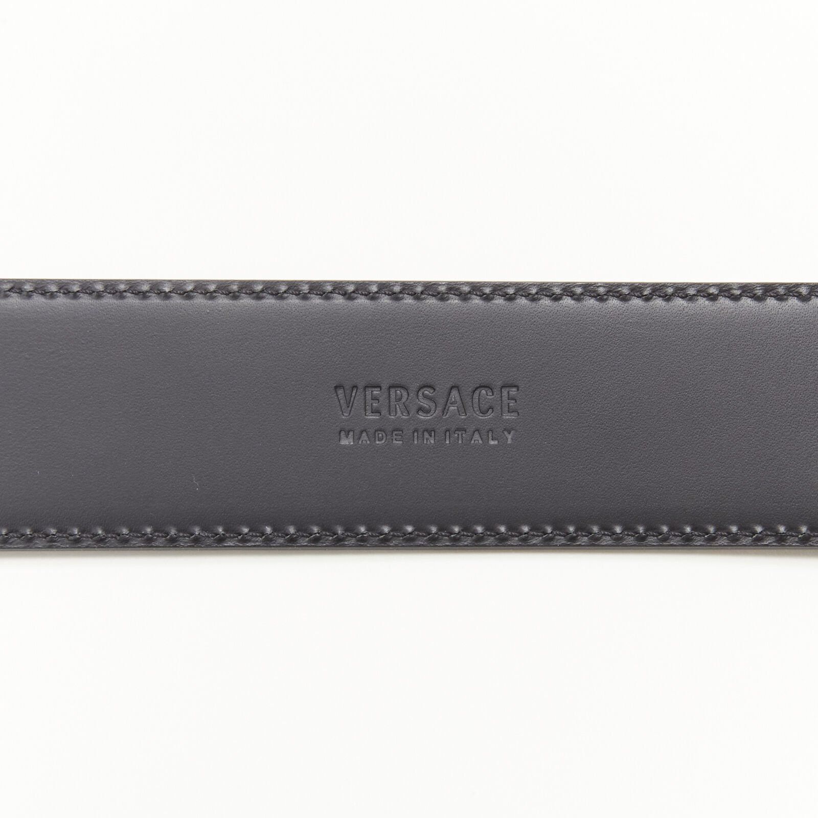 Versace VERSACE La Medusa Insignia gold oval buckle black leather belt 100cm 38-42" Size 38 - 9 Thumbnail