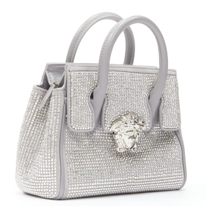 Versace new VERSACE Palazzo Empire Mini Limited Edition grey crystal crossbody bag Size ONE SIZE - 3 Thumbnail