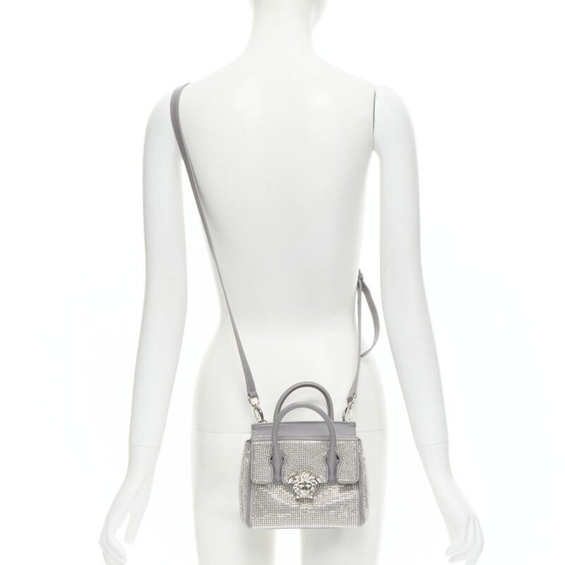 Versace new VERSACE Palazzo Empire Mini Limited Edition grey crystal crossbody bag Size ONE SIZE - 2 Thumbnail