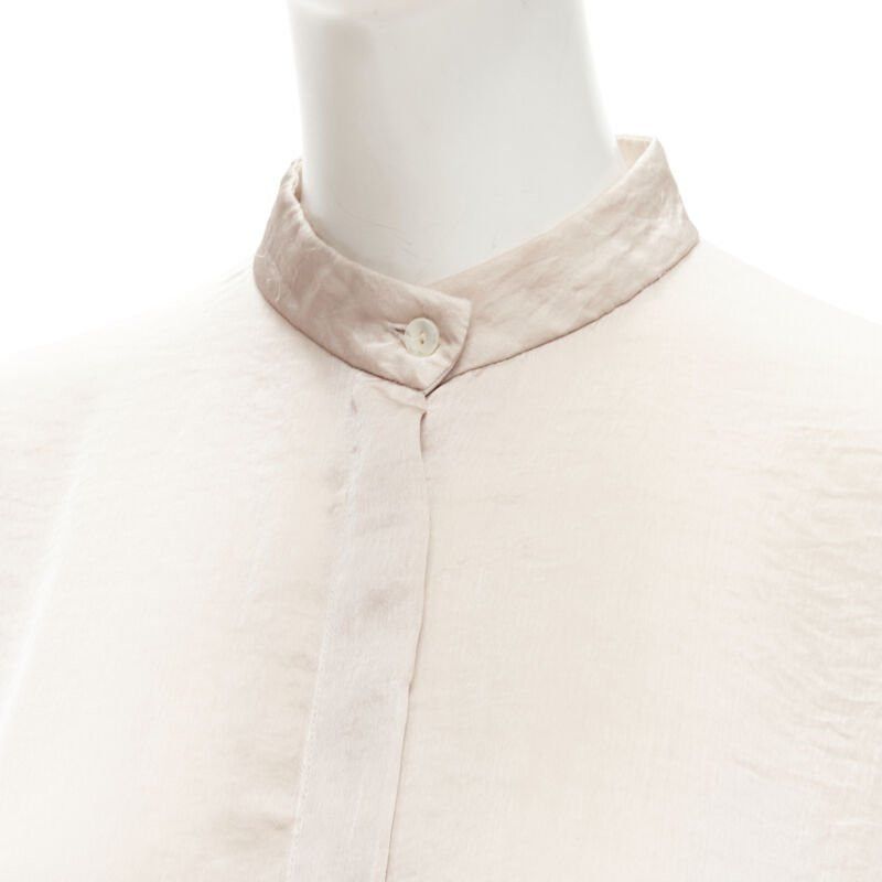 Haider Ackermann HAIDER ACKERMANN hammered polyester blush pink oversize shirt FR38 M Size S / US 4 / IT 40 - 7 Thumbnail