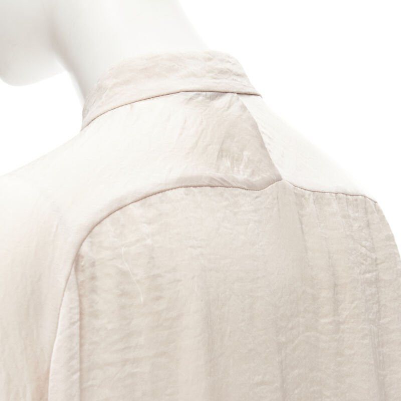 Haider Ackermann HAIDER ACKERMANN hammered polyester blush pink oversize shirt FR38 M Size S / US 4 / IT 40 - 2 Thumbnail