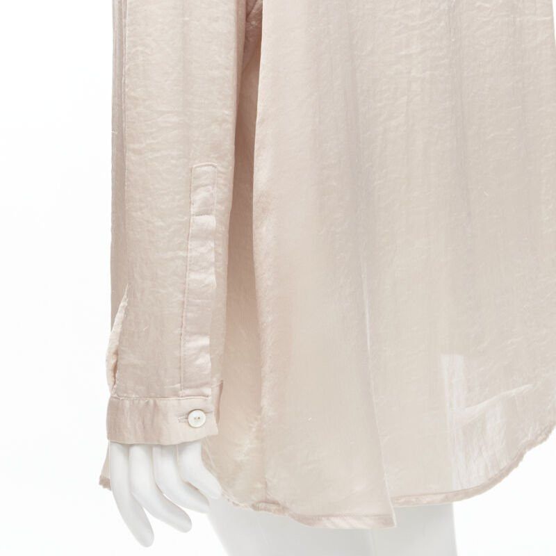 Haider Ackermann HAIDER ACKERMANN hammered polyester blush pink oversize shirt FR38 M Size S / US 4 / IT 40 - 8 Thumbnail