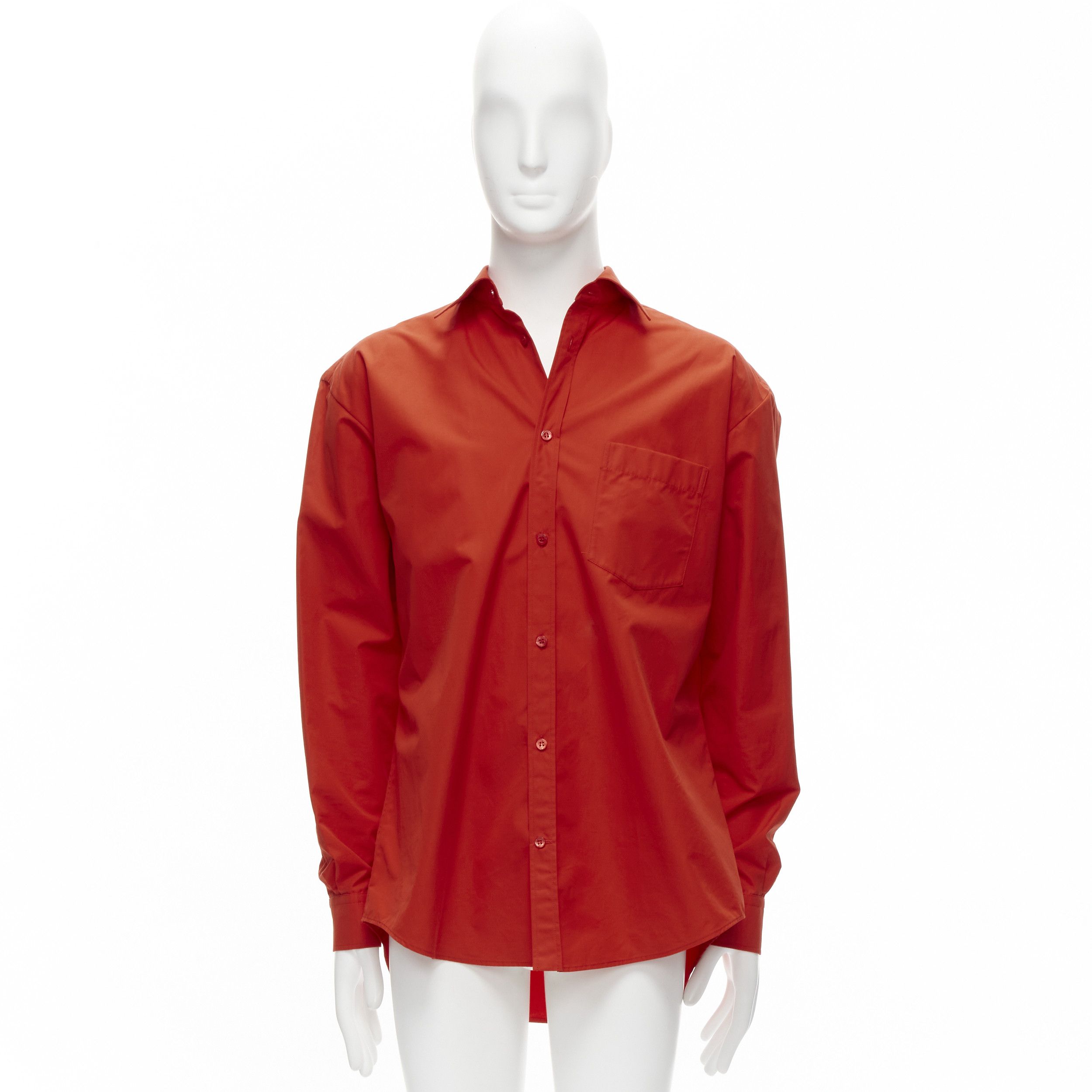 Balenciaga BALENCIAGA Cocoon red swing collar 3D cut oversized button down shirt Size M / US 6-8 / IT 42-44 - 10 Thumbnail
