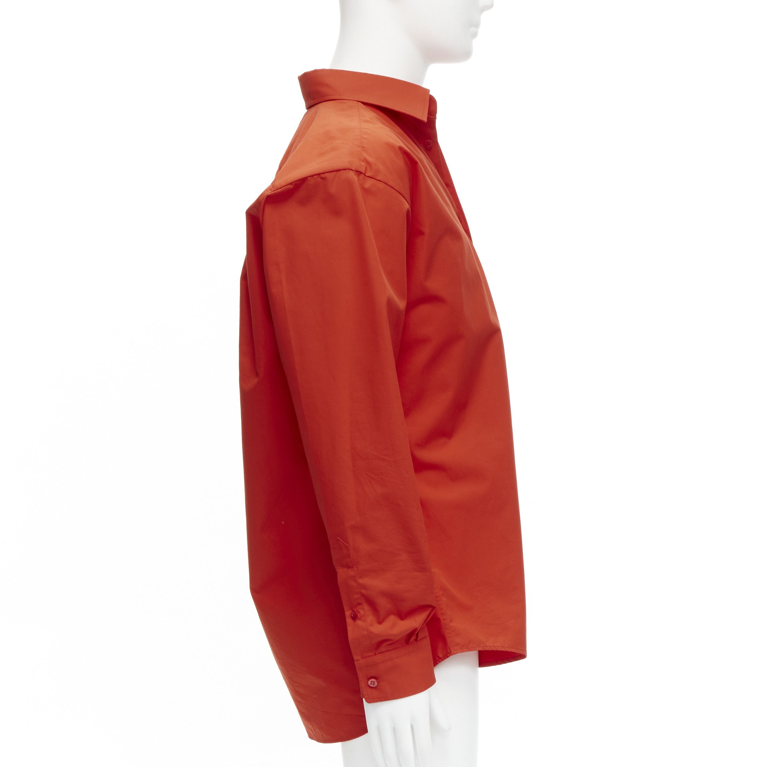 Balenciaga BALENCIAGA Cocoon red swing collar 3D cut oversized button down shirt Size M / US 6-8 / IT 42-44 - 4 Thumbnail