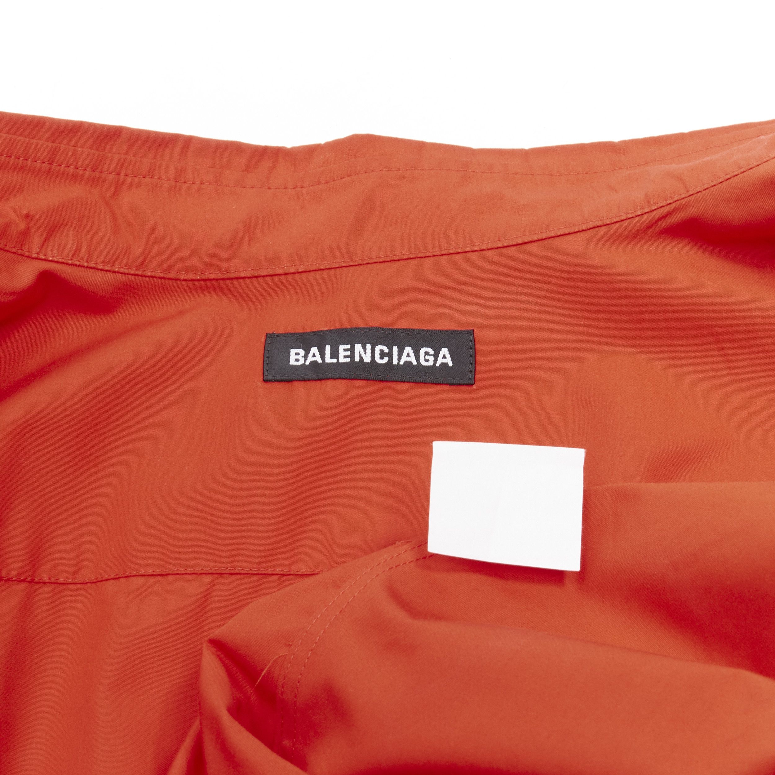 Balenciaga BALENCIAGA Cocoon red swing collar 3D cut oversized button down shirt Size M / US 6-8 / IT 42-44 - 9 Thumbnail
