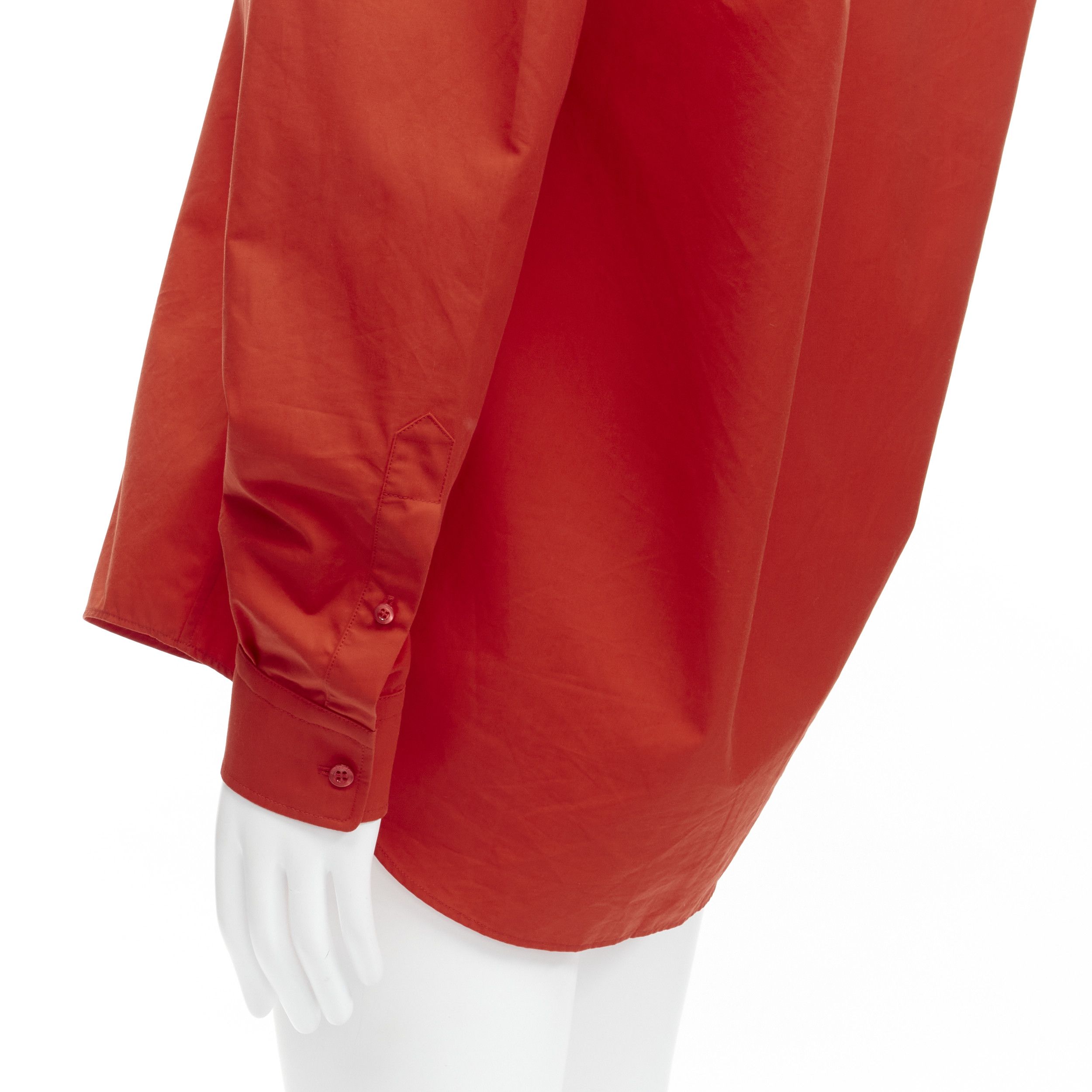 Balenciaga BALENCIAGA Cocoon red swing collar 3D cut oversized button down shirt Size M / US 6-8 / IT 42-44 - 8 Thumbnail