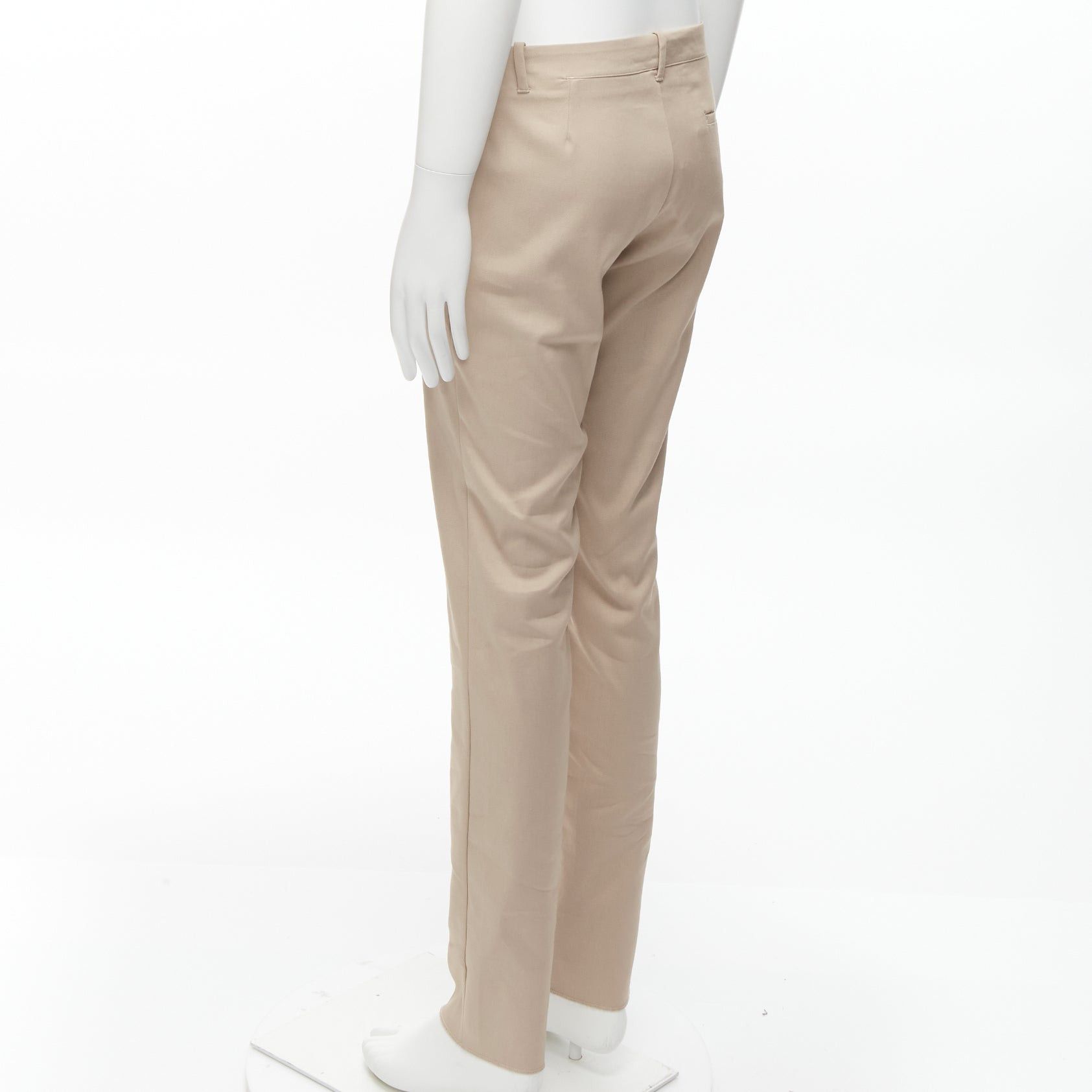 La Perla new LA PERLA MENS beige back darts minimal classic tapered trouser pants M Size US 30 / EU 46 - 6 Thumbnail