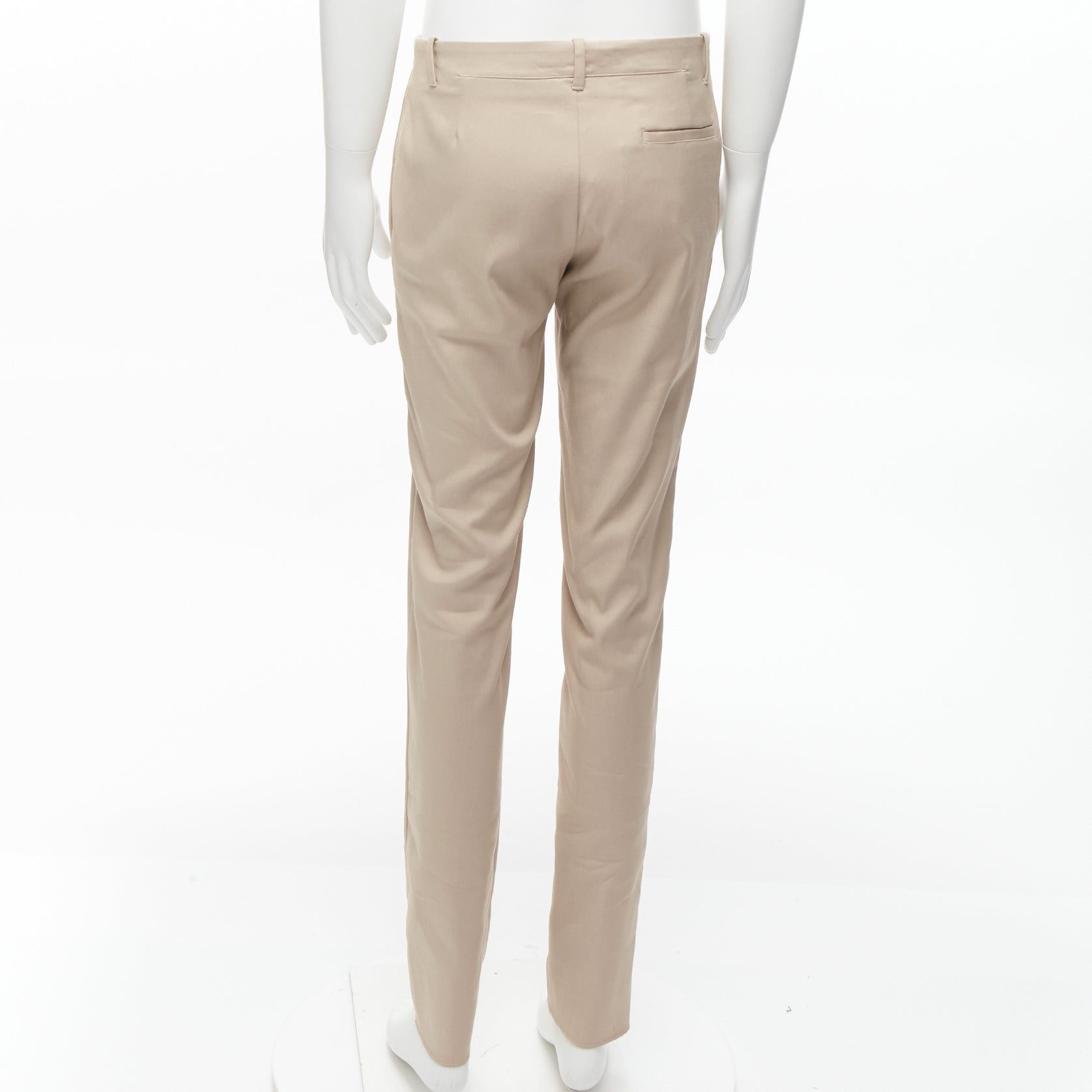 La Perla new LA PERLA MENS beige back darts minimal classic tapered trouser pants M Size US 30 / EU 46 - 5 Thumbnail