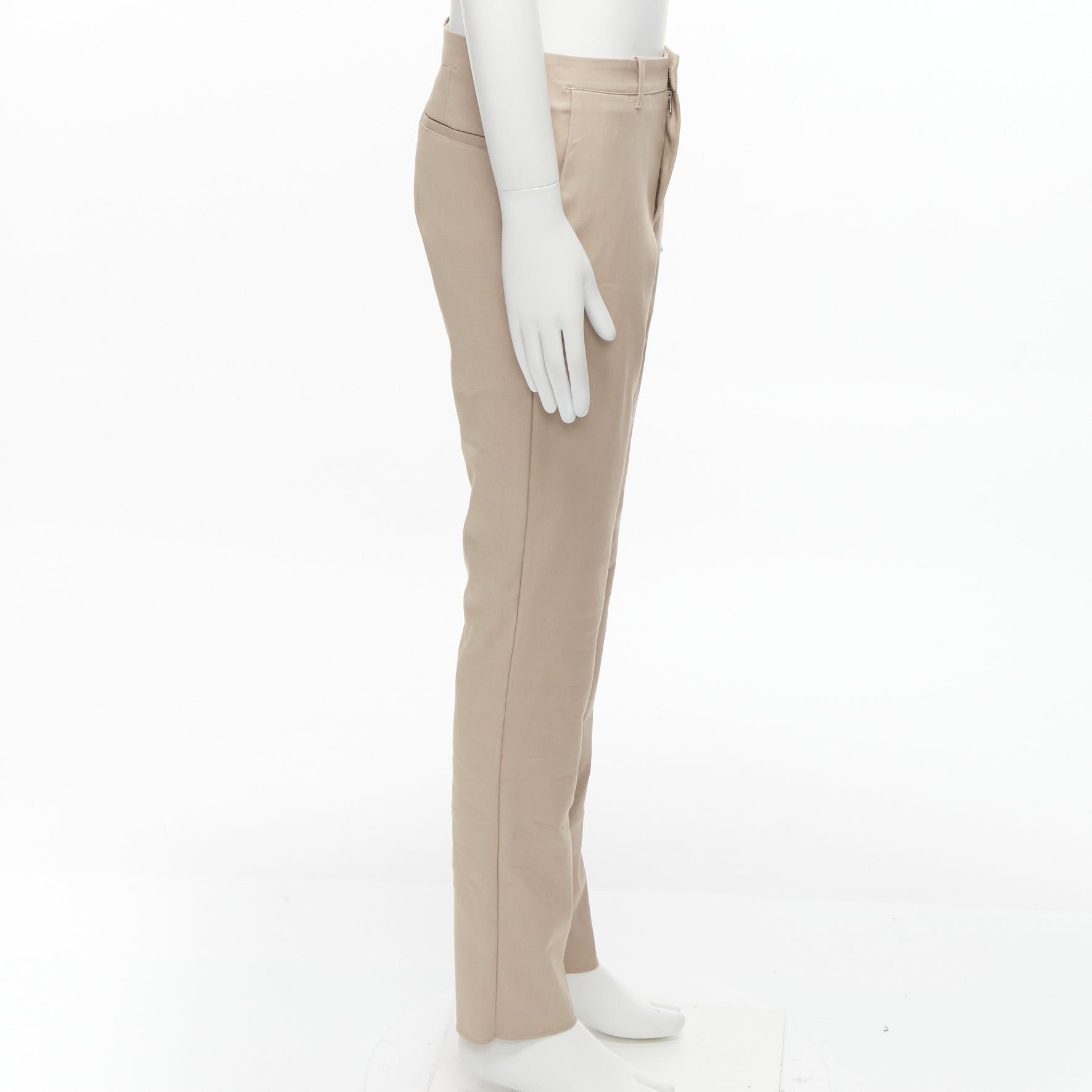 La Perla new LA PERLA MENS beige back darts minimal classic tapered trouser pants M Size US 30 / EU 46 - 4 Thumbnail