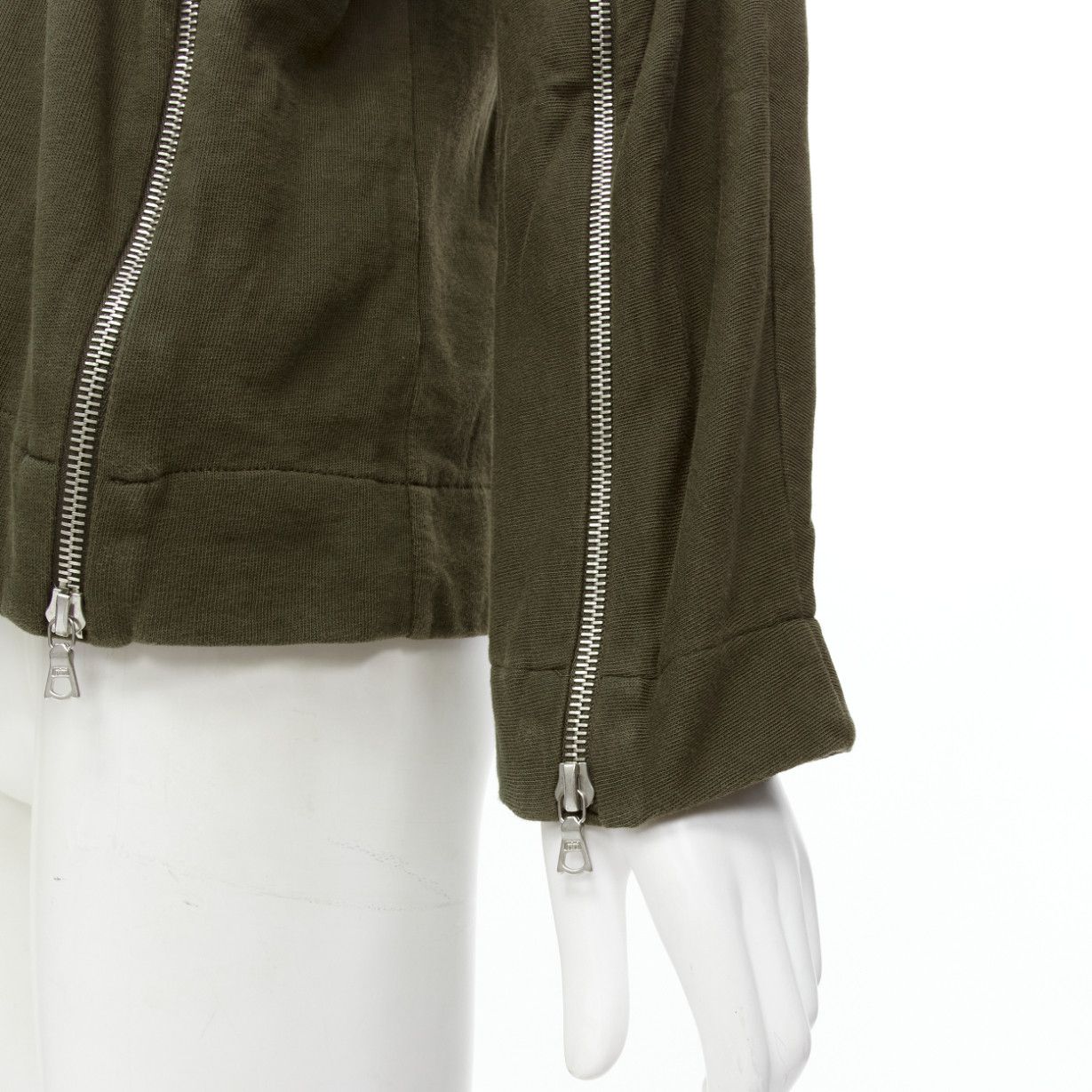 Dries Van Noten DRIES VAN NOTEN brown cotton silver zip detail sweater top M Size M / US 6-8 / IT 42-44 - 7 Thumbnail