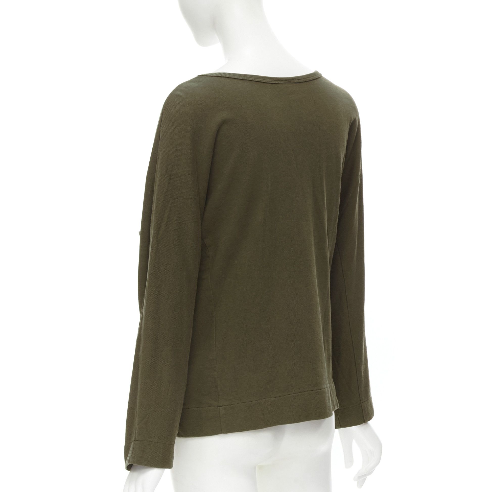 Dries Van Noten DRIES VAN NOTEN brown cotton silver zip detail sweater top M Size M / US 6-8 / IT 42-44 - 6 Thumbnail