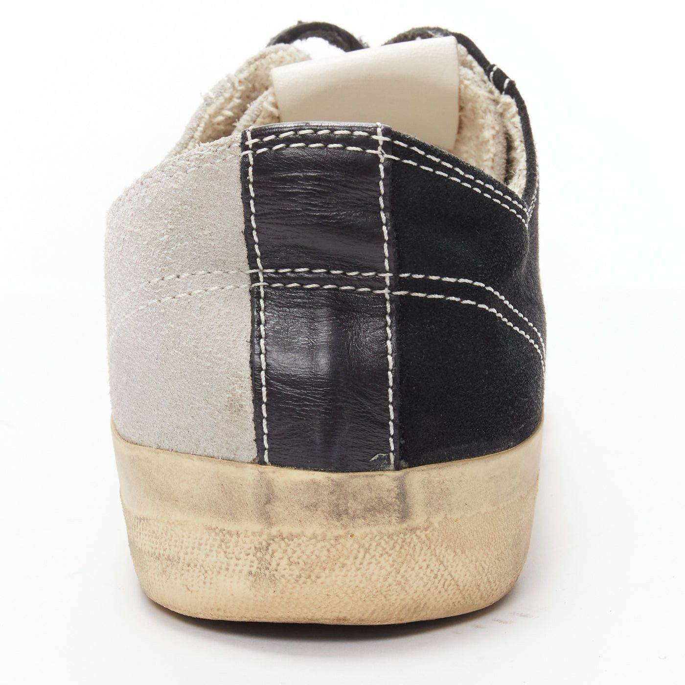 Golden Goose GOLDEN GOOSE VSTAR2 bicolor grey black distressed leather sneakers EU40 Size US 7 / EU 40 - 8 Thumbnail