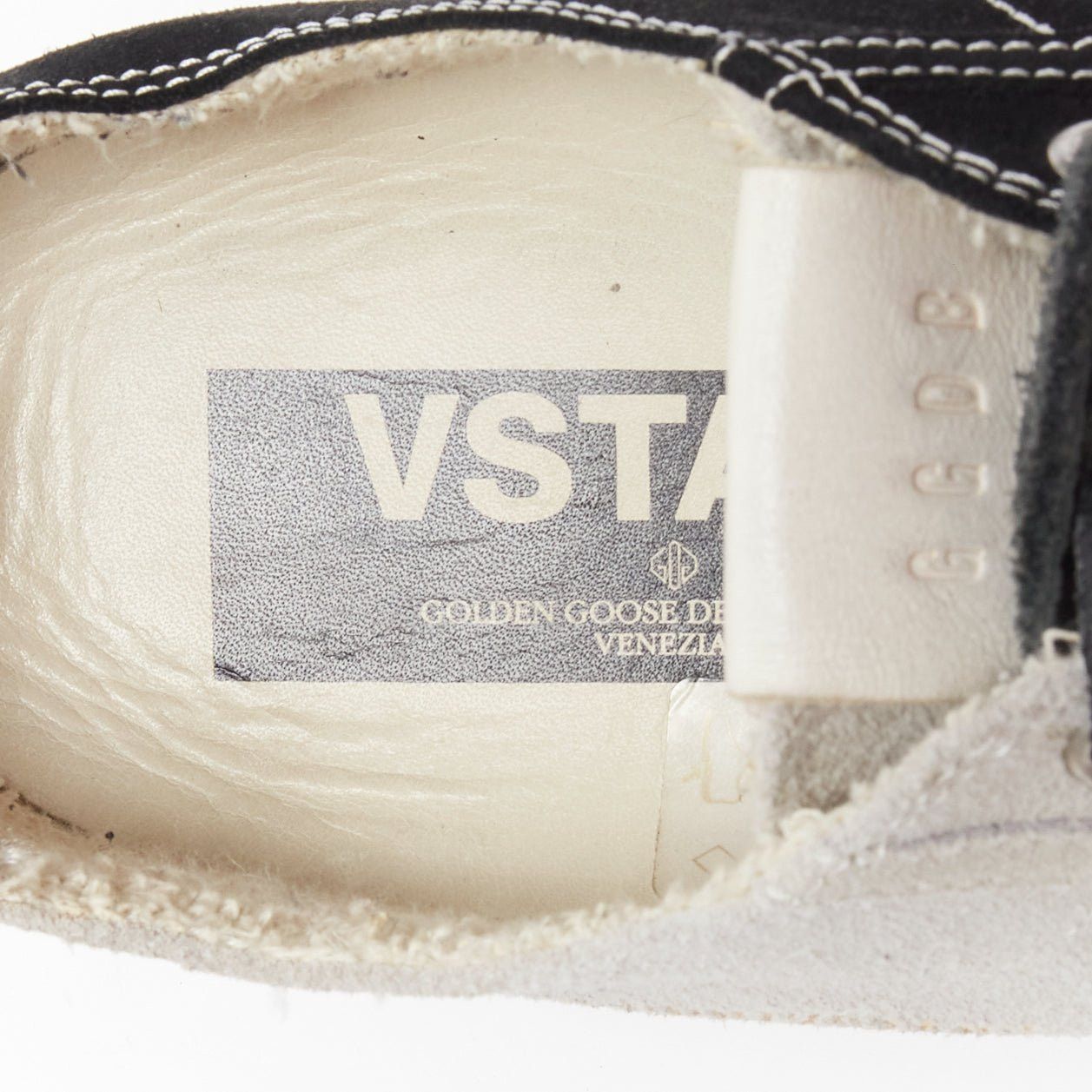 Golden Goose GOLDEN GOOSE VSTAR2 bicolor grey black distressed leather sneakers EU40 Size US 7 / EU 40 - 9 Thumbnail