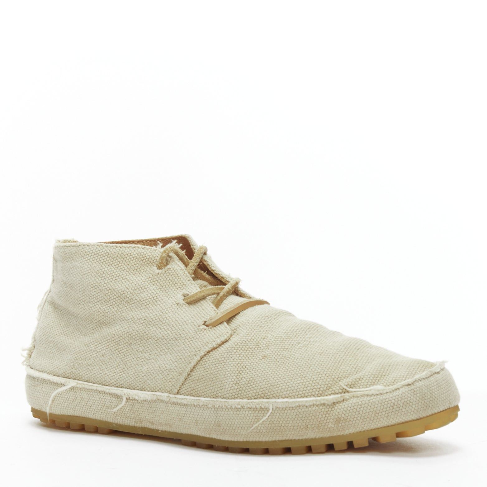 Maison Margiela MAISON MARGIELA beige canvas leather lace up espadrille boots EU39 Size US 6 / EU 39 - 2 Thumbnail