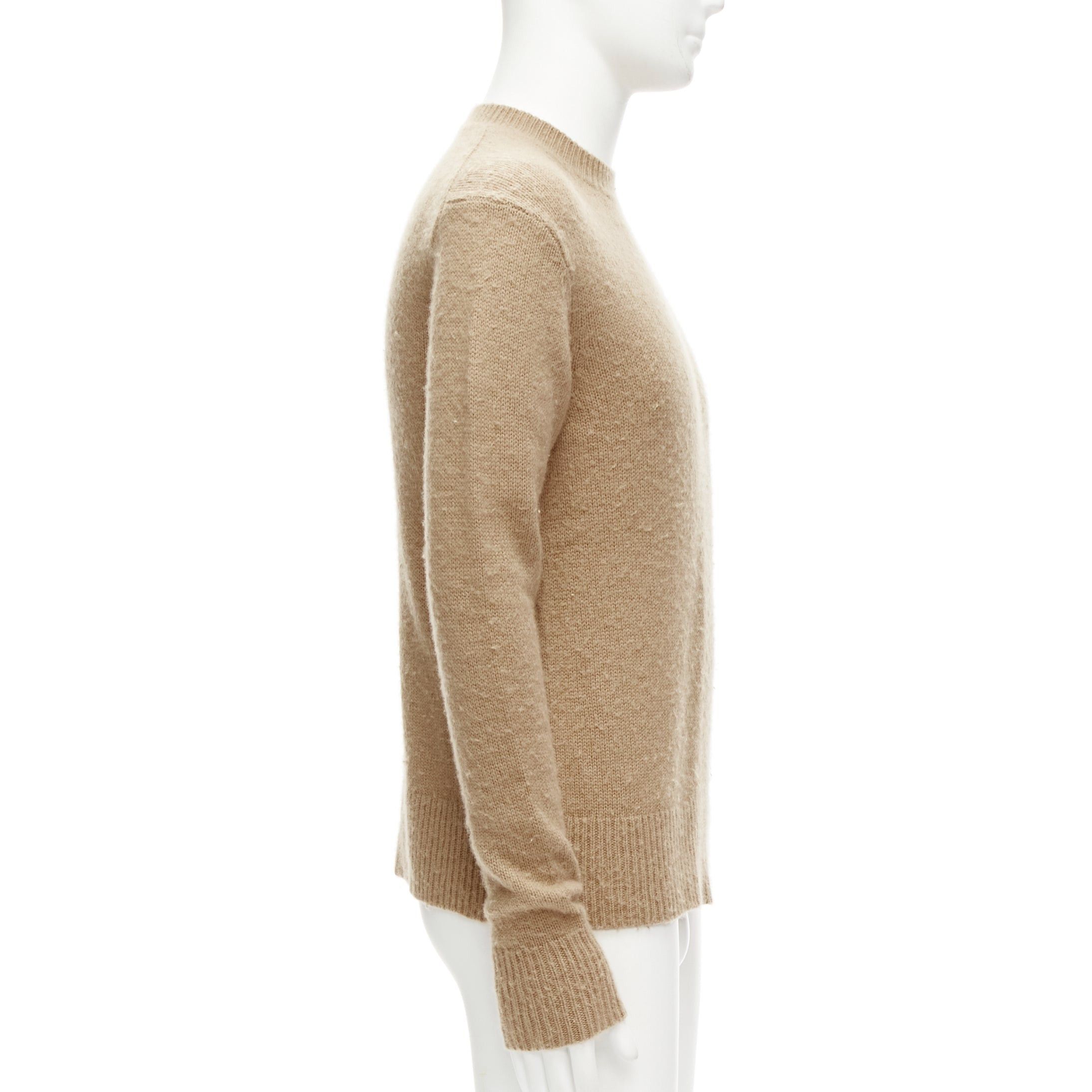 Acne Studios ACNE STUDIOS Peele beige wool cashmere brushed crew neck sweater S Size US S / EU 44-46 / 1 - 4 Thumbnail
