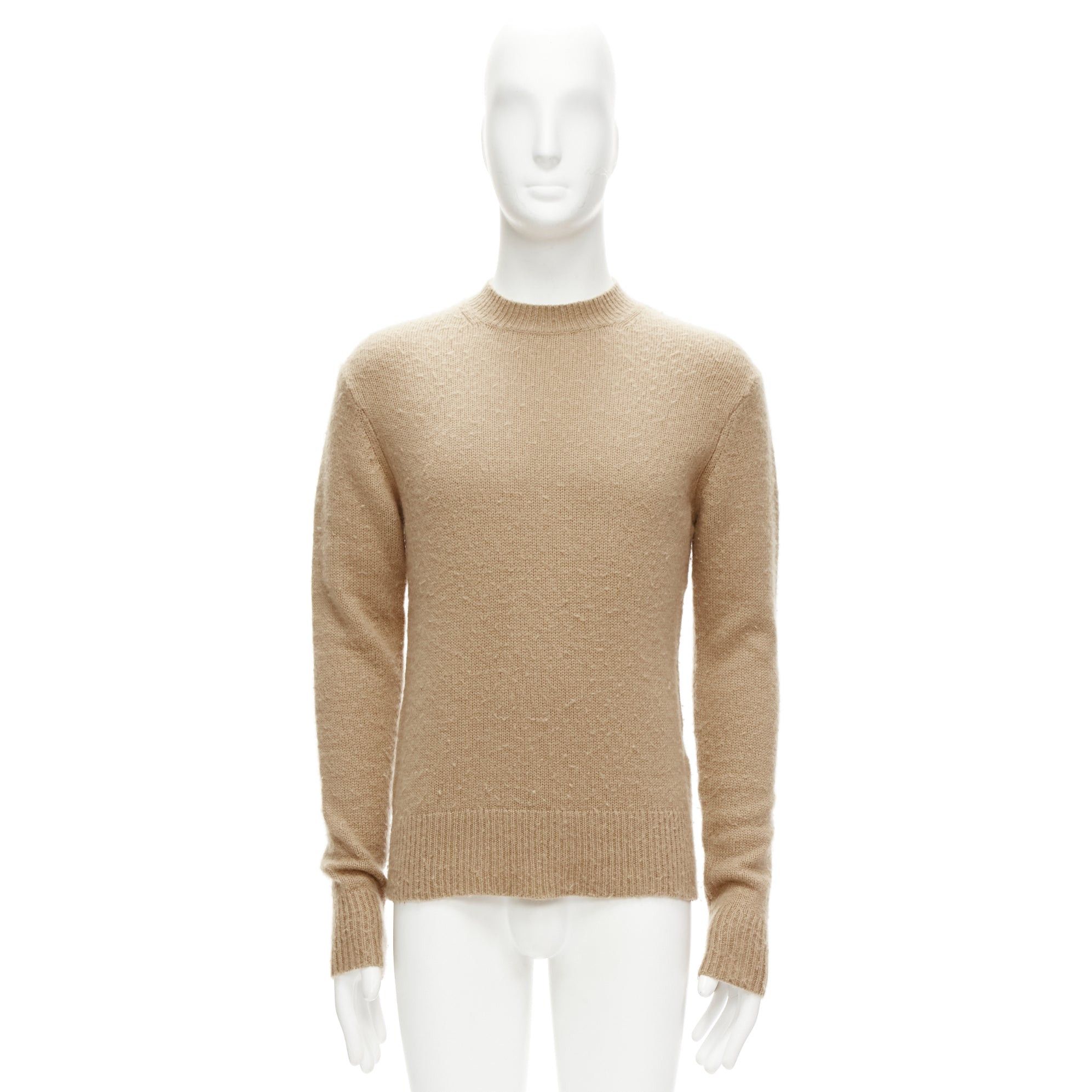 Acne Studios ACNE STUDIOS Peele beige wool cashmere brushed crew neck sweater S Size US S / EU 44-46 / 1 - 9 Thumbnail