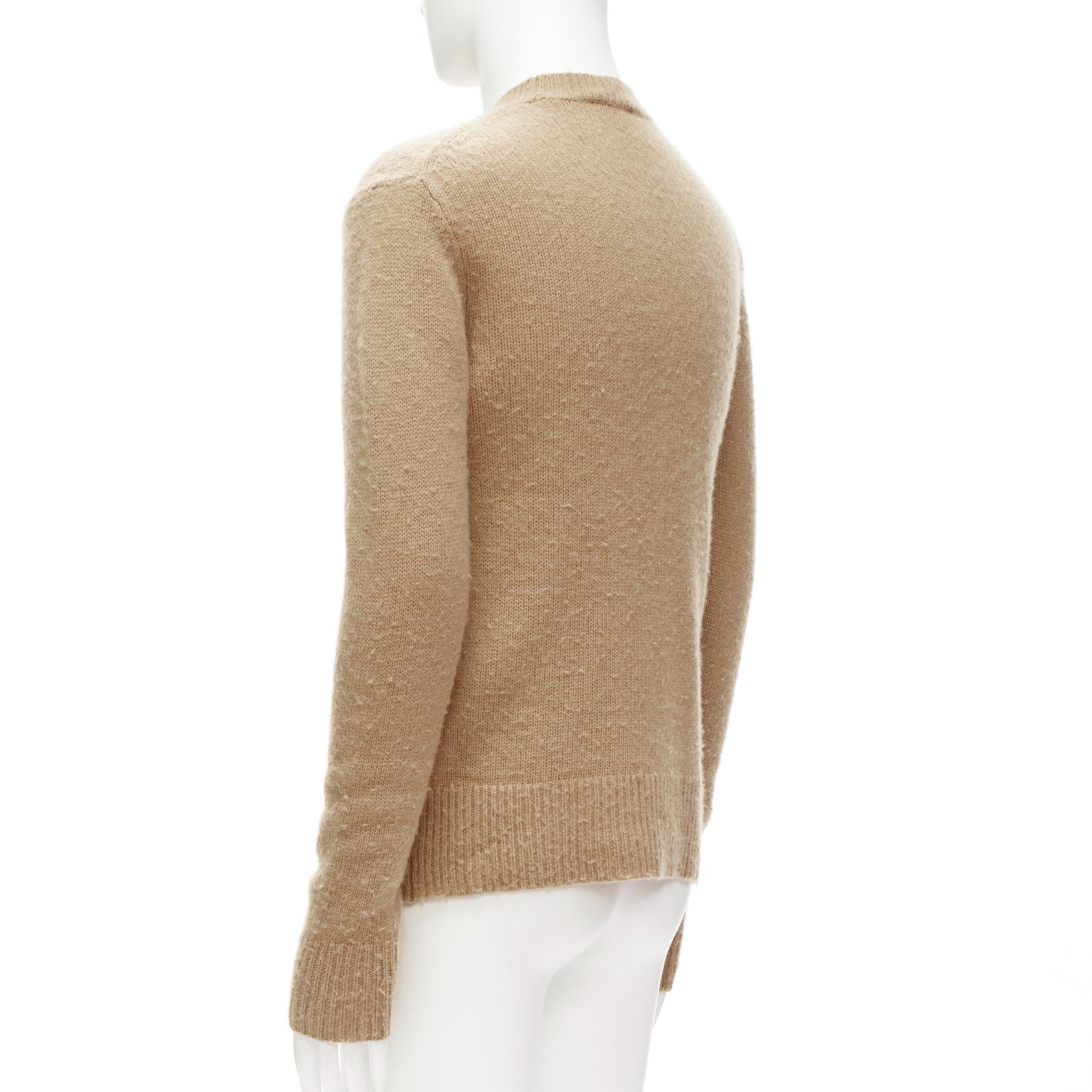 Acne Studios ACNE STUDIOS Peele beige wool cashmere brushed crew neck sweater S Size US S / EU 44-46 / 1 - 6 Thumbnail