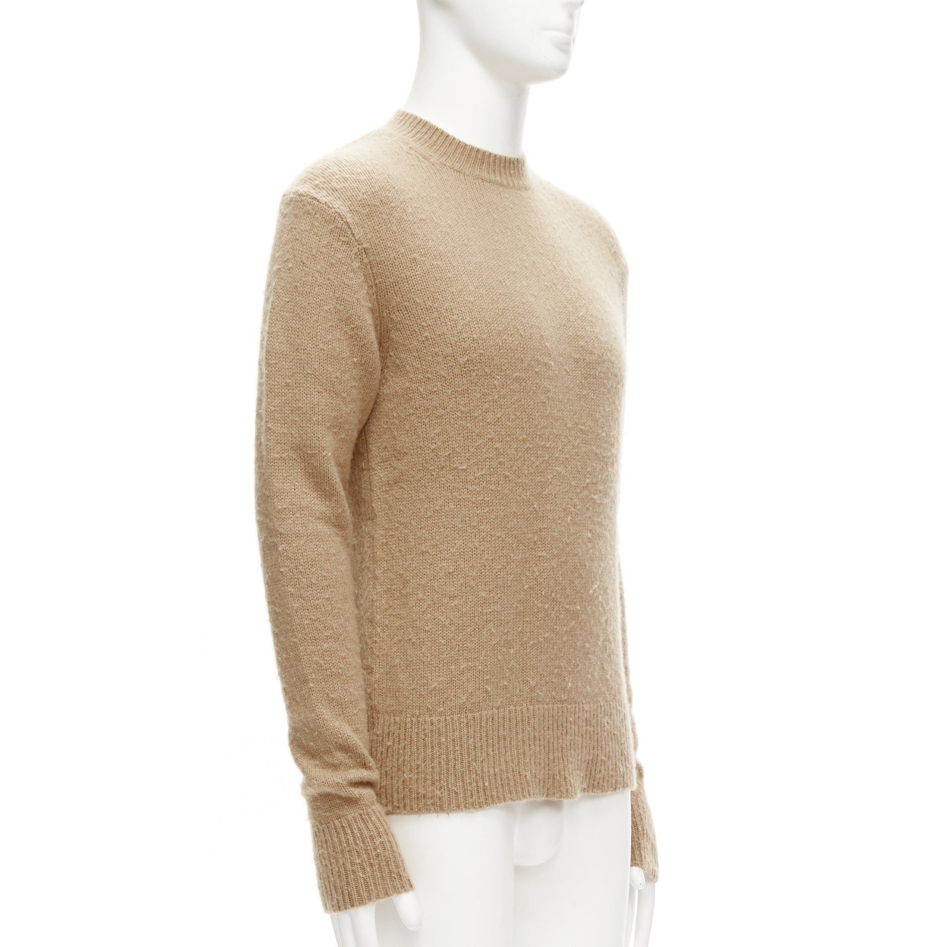Acne Studios ACNE STUDIOS Peele beige wool cashmere brushed crew neck sweater S Size US S / EU 44-46 / 1 - 3 Thumbnail