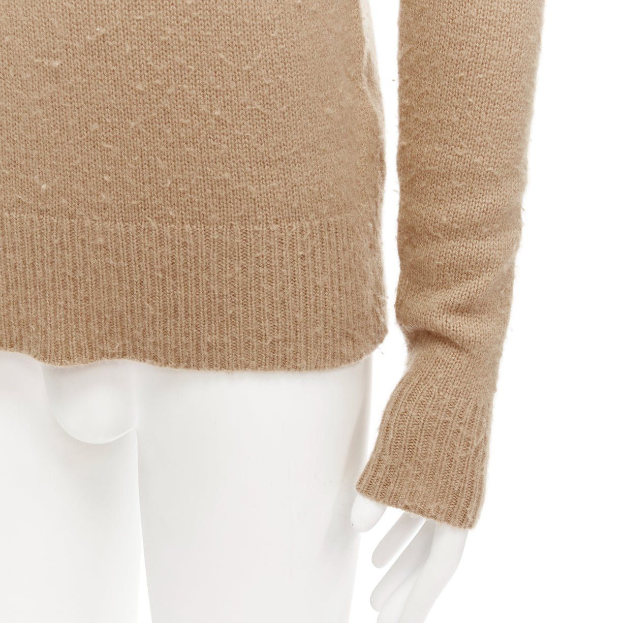 Acne Studios ACNE STUDIOS Peele beige wool cashmere brushed crew neck sweater S Size US S / EU 44-46 / 1 - 7 Thumbnail