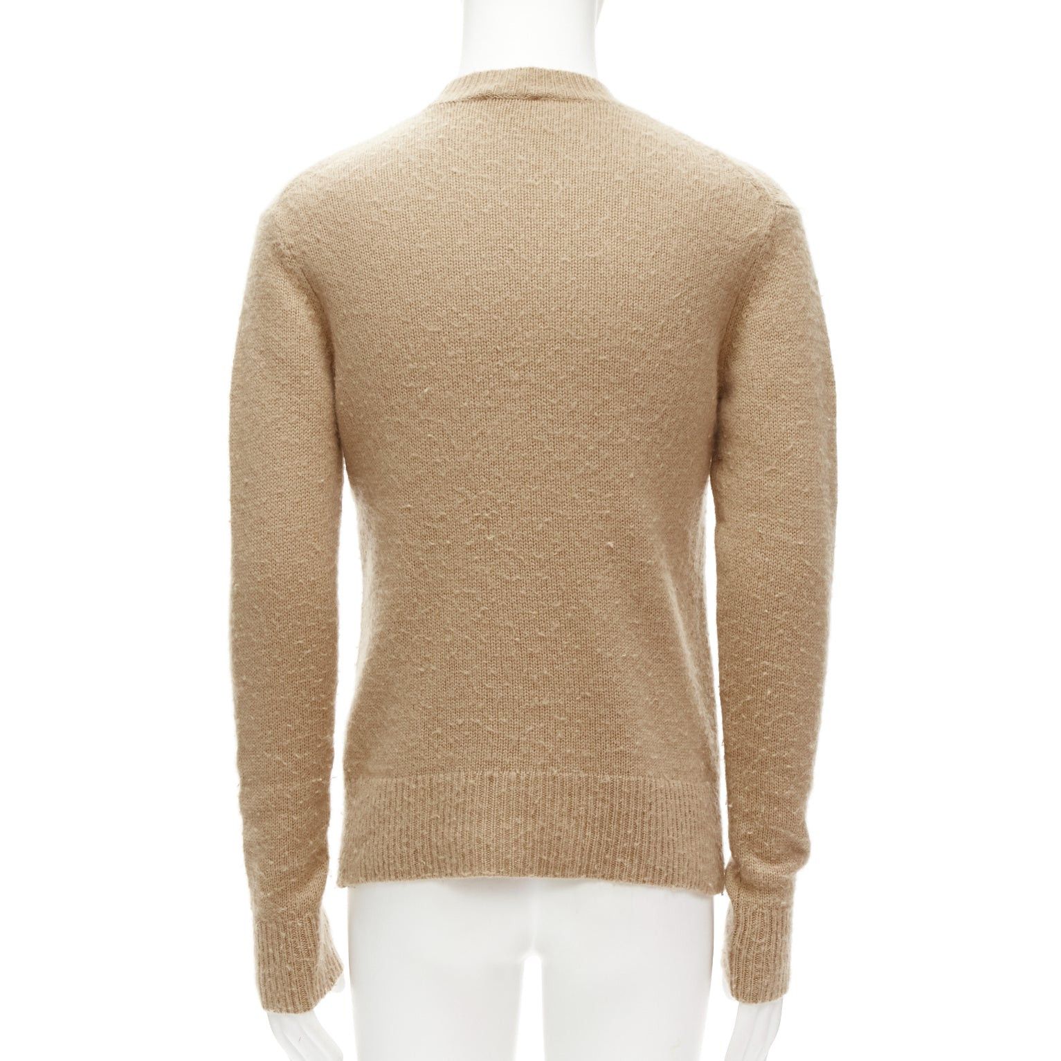 Acne Studios ACNE STUDIOS Peele beige wool cashmere brushed crew neck sweater S Size US S / EU 44-46 / 1 - 5 Thumbnail