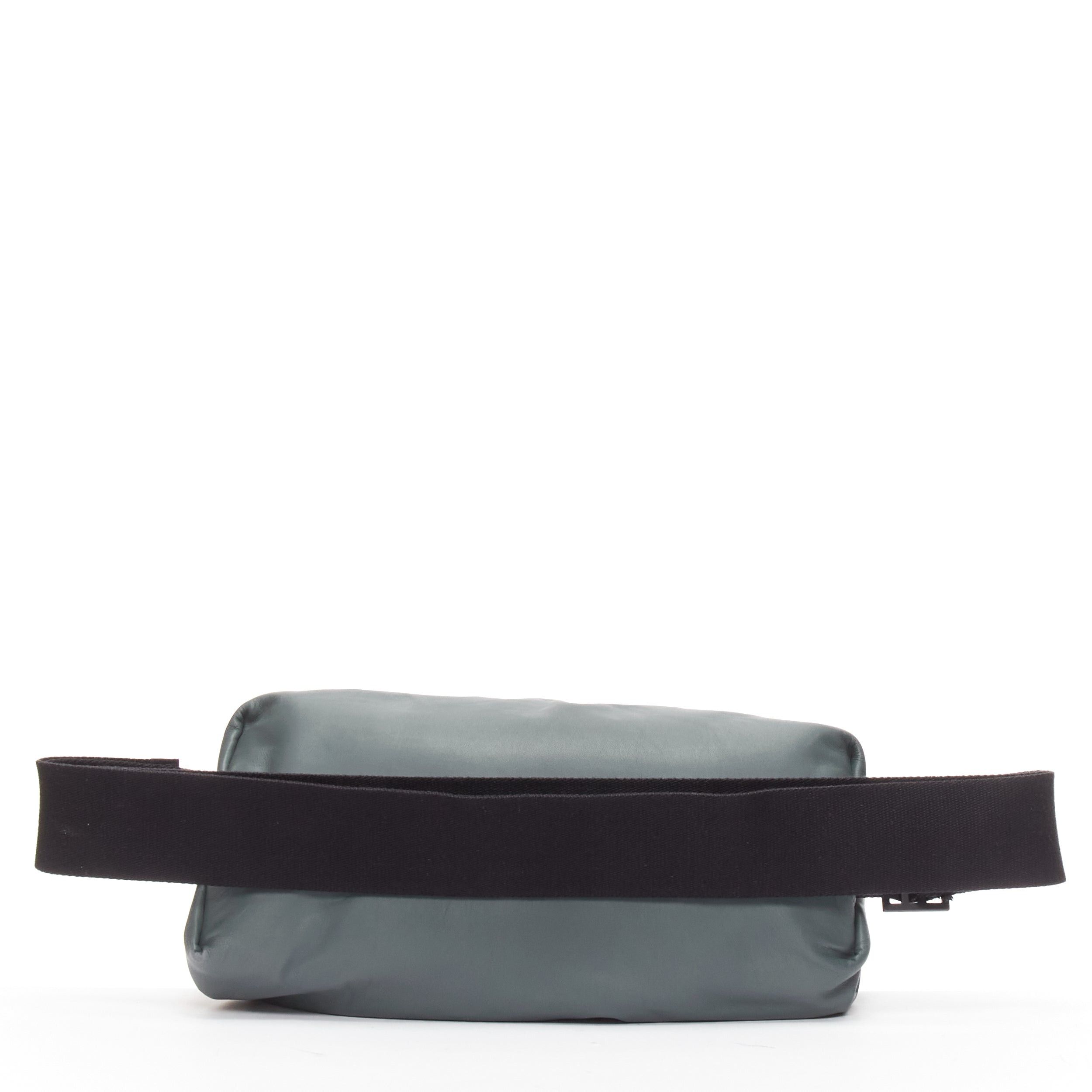 Bottega Veneta BOTTEGA VENETA The Body pouch grey smooth leather black sport strap waist bag Size ONE SIZE - 5 Thumbnail