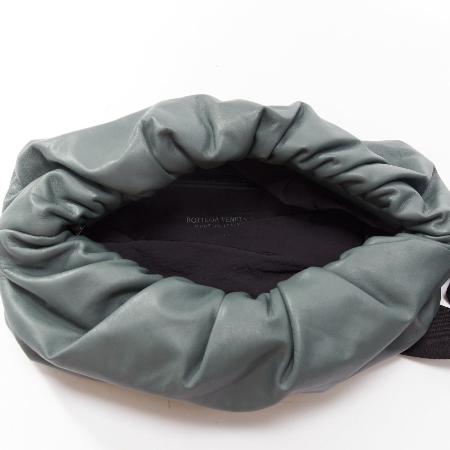 Bottega Veneta BOTTEGA VENETA The Body pouch grey smooth leather black sport strap waist bag Size ONE SIZE - 8 Thumbnail