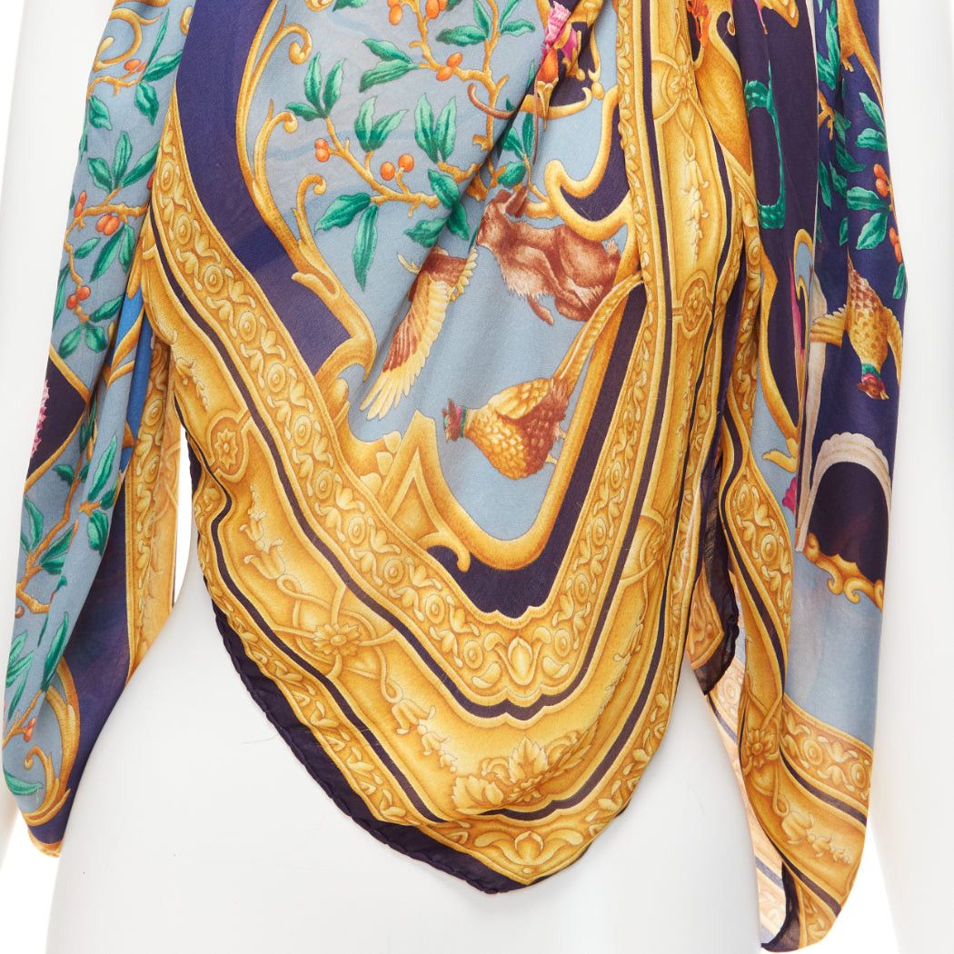Gucci rare GUCCI Tom Ford Vintage Diana Legend Barocco motif silk square scarf Size ONE SIZE - 7 Thumbnail