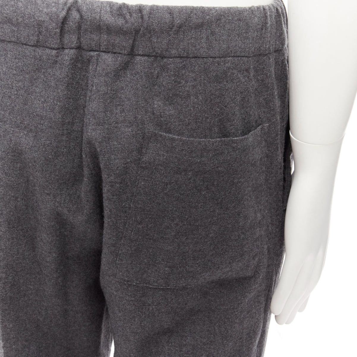 Fendi FENDI 100% virgin wool grey drawstring waistband casual dress trousers IT46 S Size 46R - 7 Thumbnail