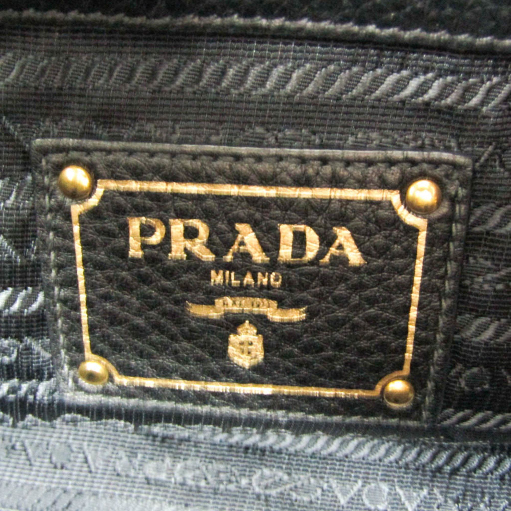 Prada Prada VITELLO PHENIX 1BG044 Women's Leather Handbag,Shoulder Bag Black Size ONE SIZE - 14 Thumbnail