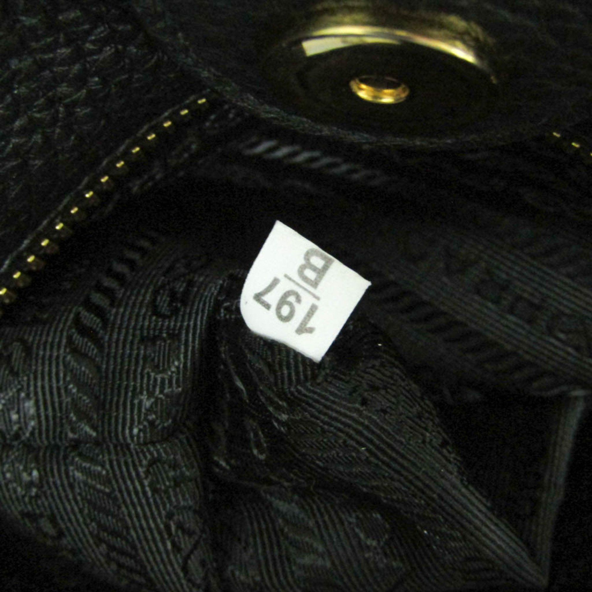 Prada Prada VITELLO PHENIX 1BG044 Women's Leather Handbag,Shoulder Bag Black Size ONE SIZE - 16 Thumbnail