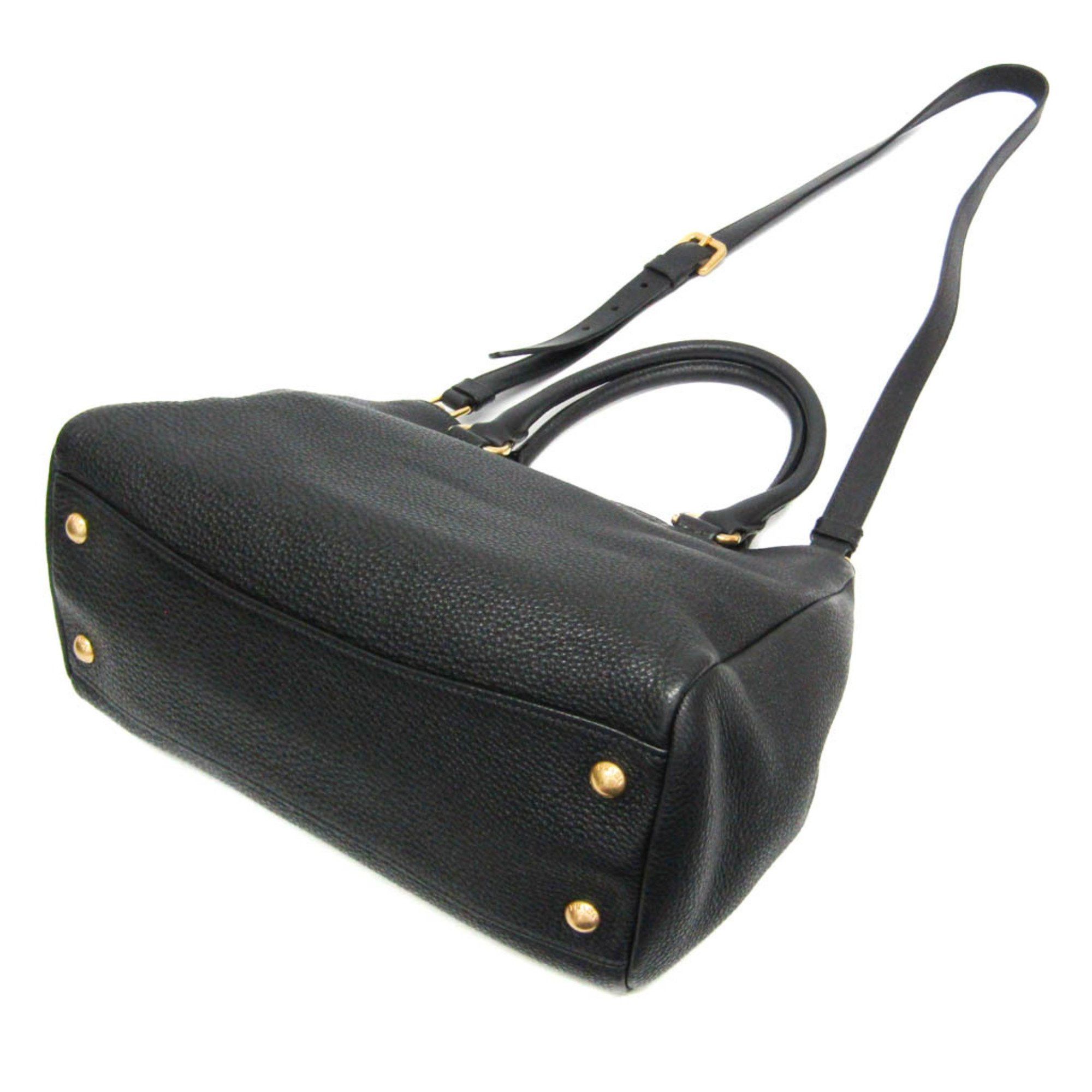 Prada Prada VITELLO PHENIX 1BG044 Women's Leather Handbag,Shoulder Bag Black Size ONE SIZE - 3 Thumbnail