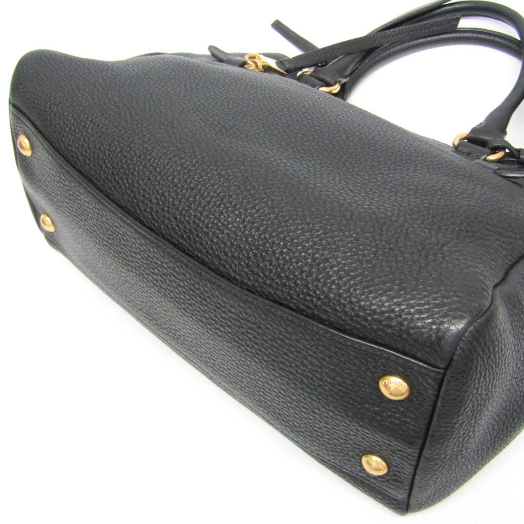 Prada Prada VITELLO PHENIX 1BG044 Women's Leather Handbag,Shoulder Bag Black Size ONE SIZE - 5 Thumbnail