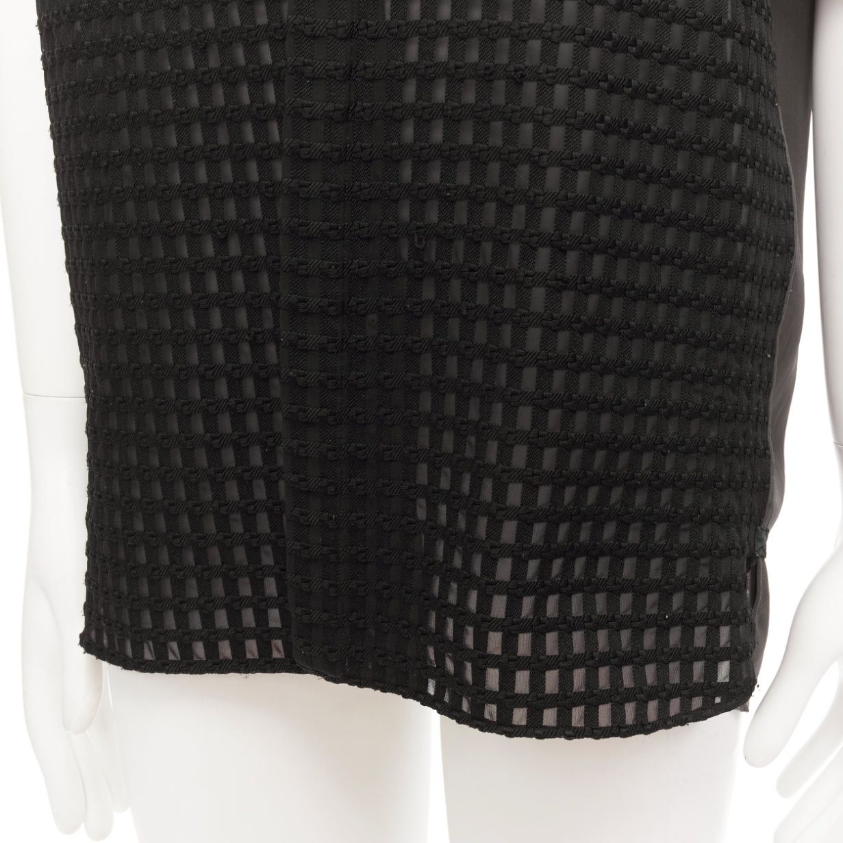 Lanvin LANVIN grey black silky twill mix texture short sleeves dress shirt EU38/15 S Size US M / EU 48-50 / 2 - 7 Thumbnail