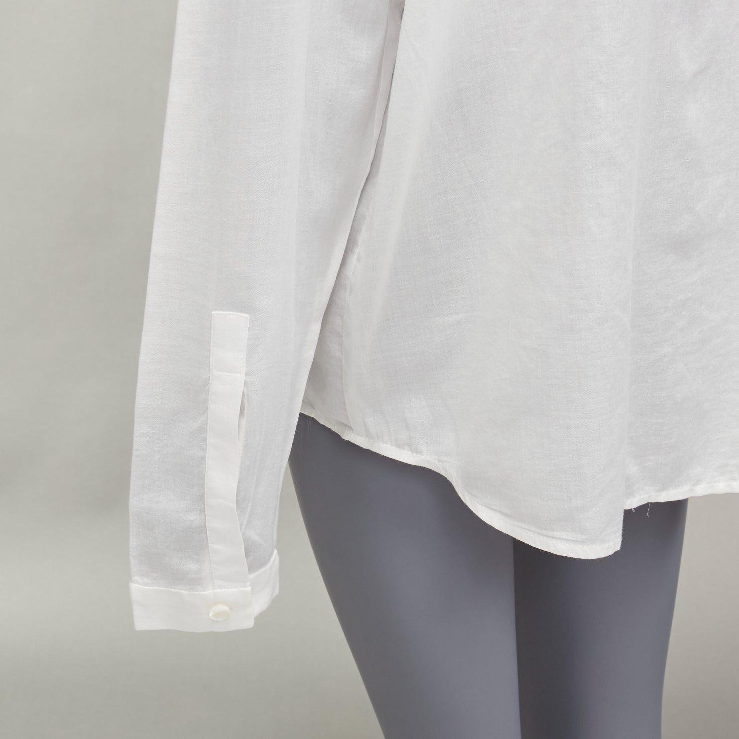 Haider Ackermann HAIDER ACKERMANN white 100% cotton bishop collar oversized flowy shirt FR34 XS Size XS / US 0-2 / IT 36-38 - 2 Thumbnail