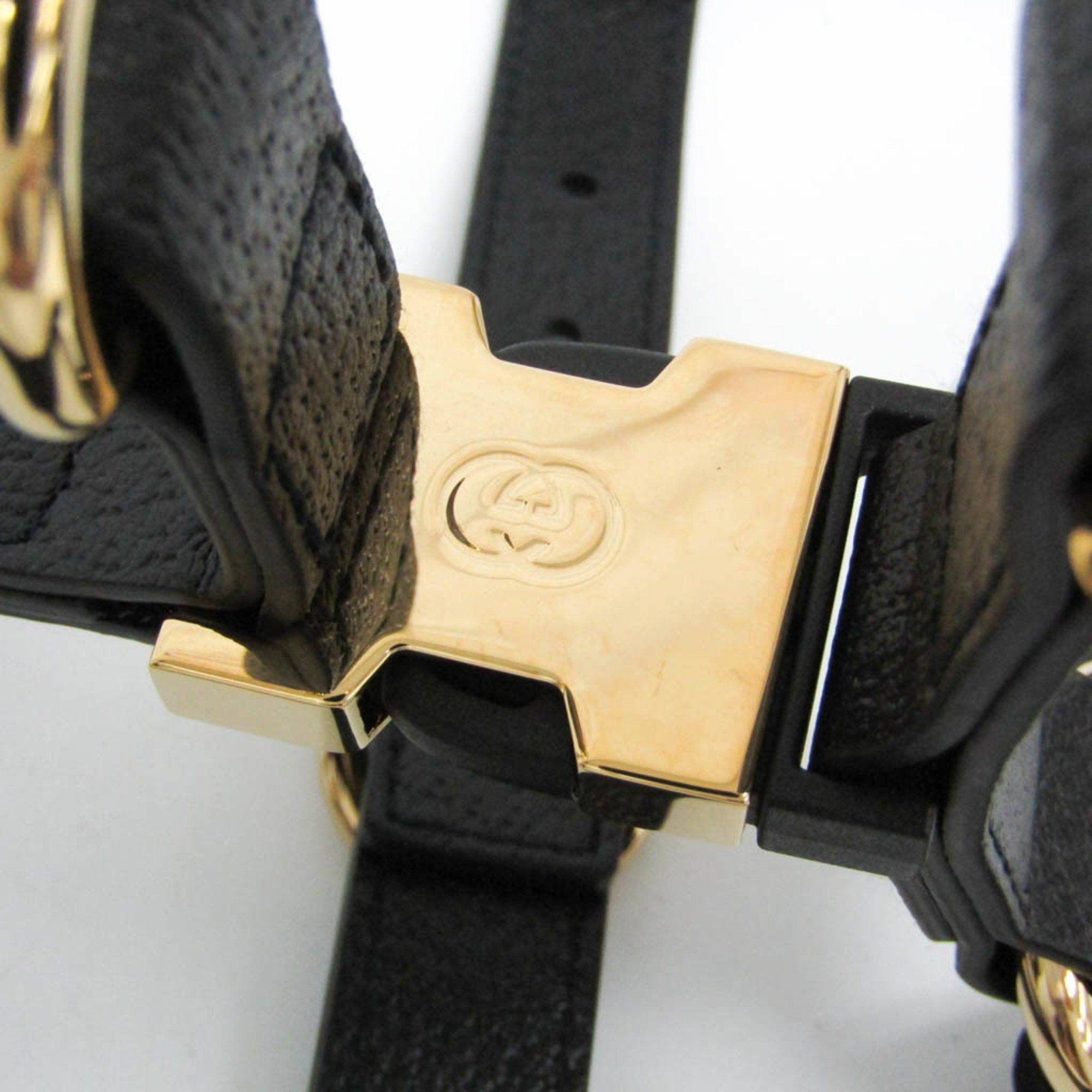 Gucci Gucci Interlocking G Pet Harness Size M 692963 Dog Harness Leather Black Size ONE SIZE - 5 Thumbnail