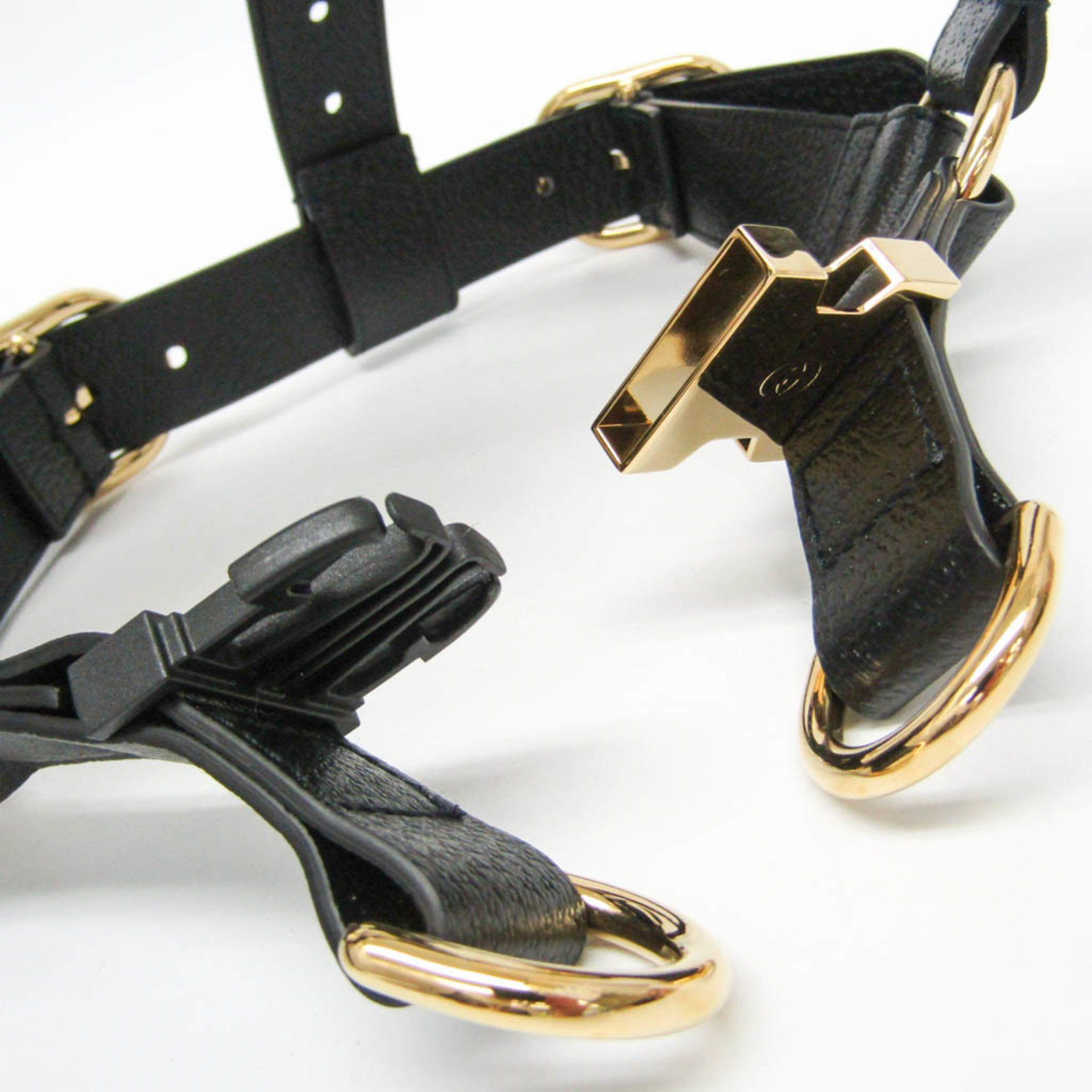 Gucci Gucci Interlocking G Pet Harness Large Size 695253 Dog Harness Leather Black Size ONE SIZE - 4 Thumbnail