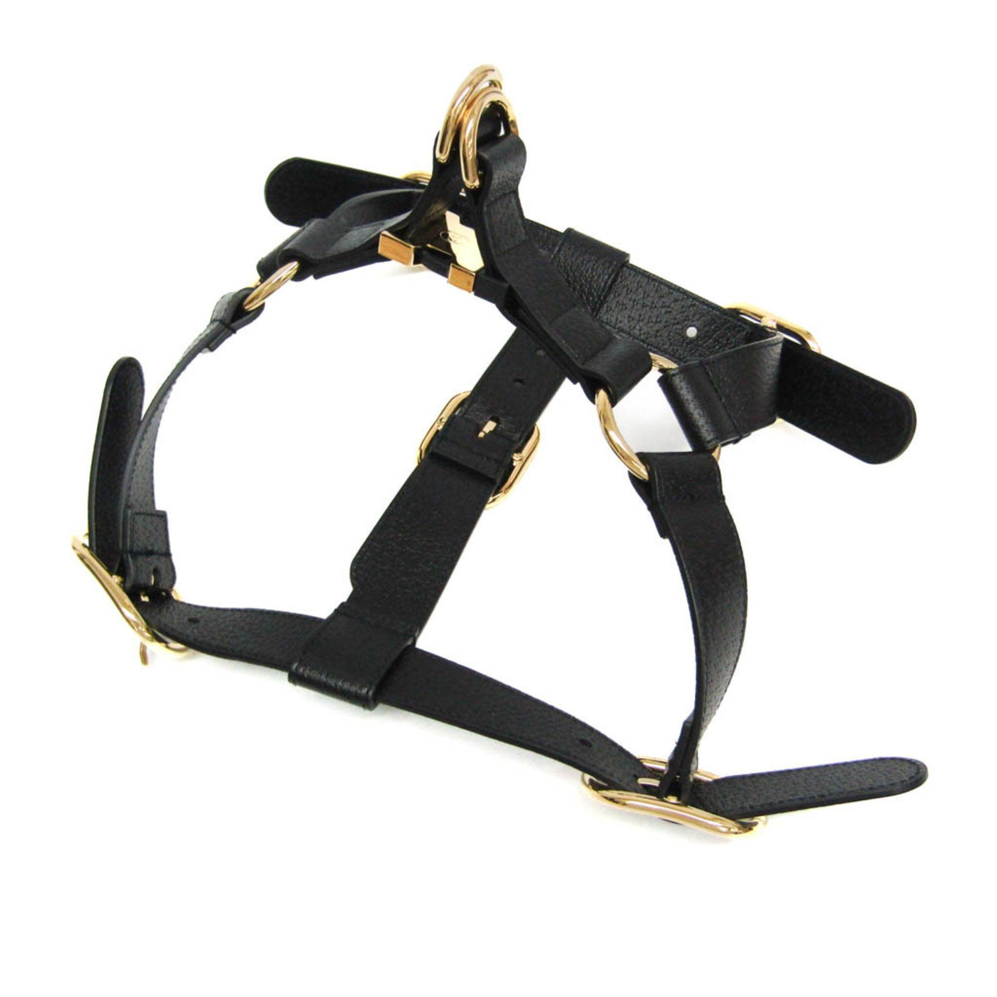 Gucci Gucci Interlocking G Pet Harness Large Size 695253 Dog Harness Leather Black Size ONE SIZE - 3 Thumbnail
