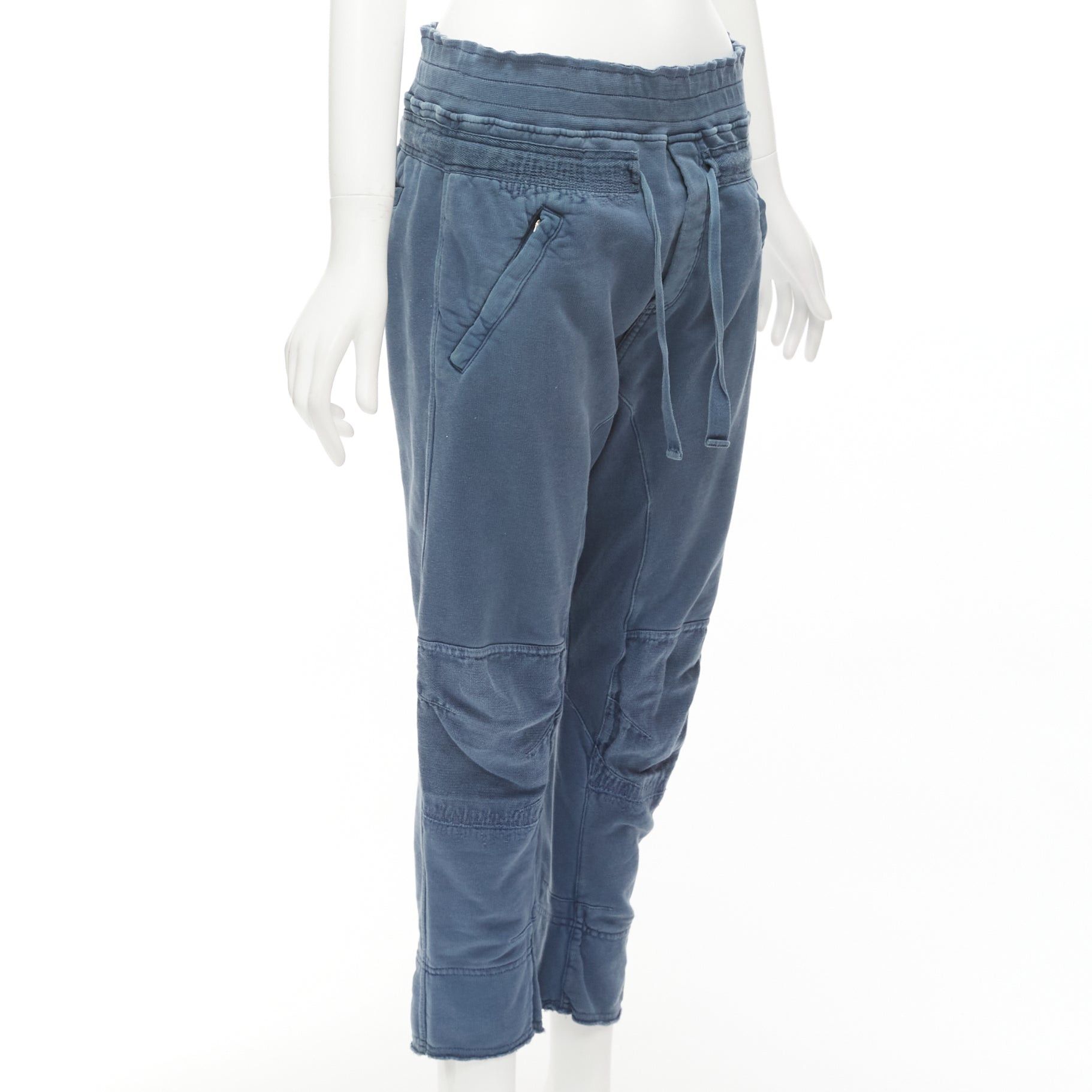 Haider Ackermann HAIDER ACKERMANN Perth blue washed fabric darted panelled back jogger pants XS Size US 28 / EU 44 - 3 Thumbnail