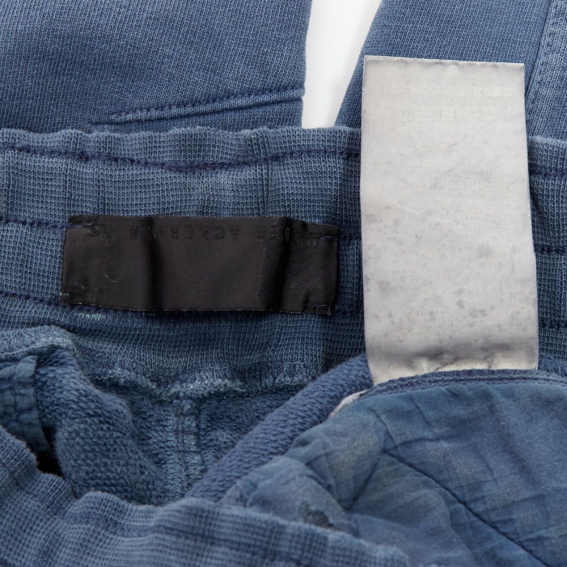 Haider Ackermann HAIDER ACKERMANN Perth blue washed fabric darted panelled back jogger pants XS Size US 28 / EU 44 - 8 Thumbnail